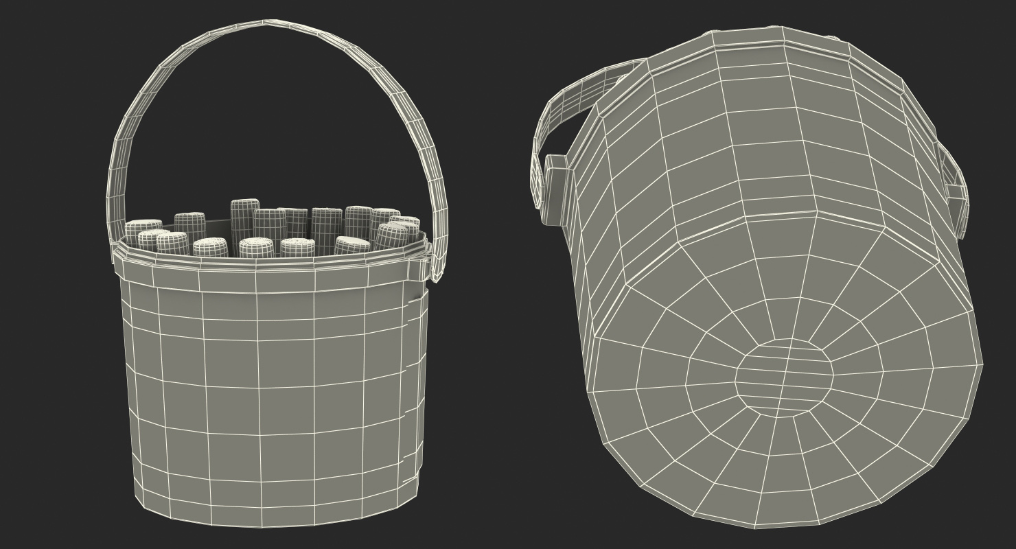 3D Coloured Chalk Bucket
