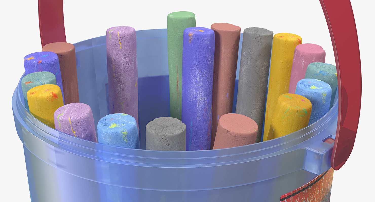 3D Coloured Chalk Bucket