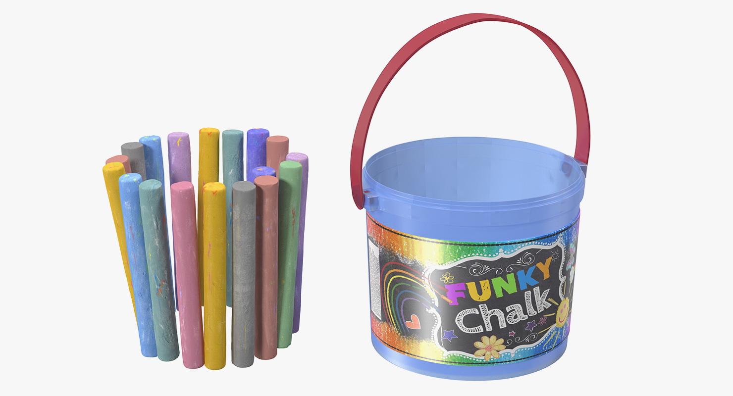 3D Coloured Chalk Bucket