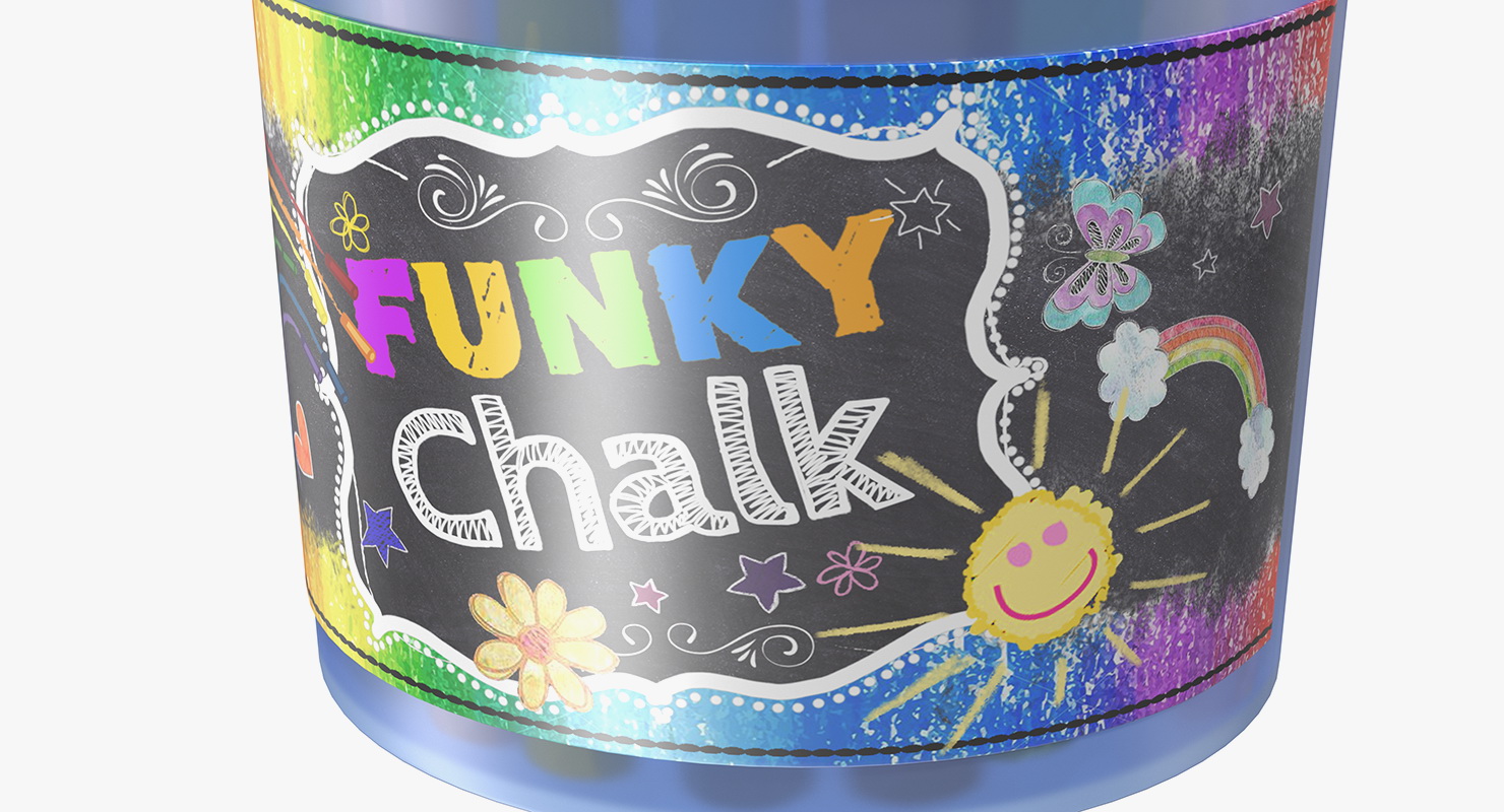 3D Coloured Chalk Bucket