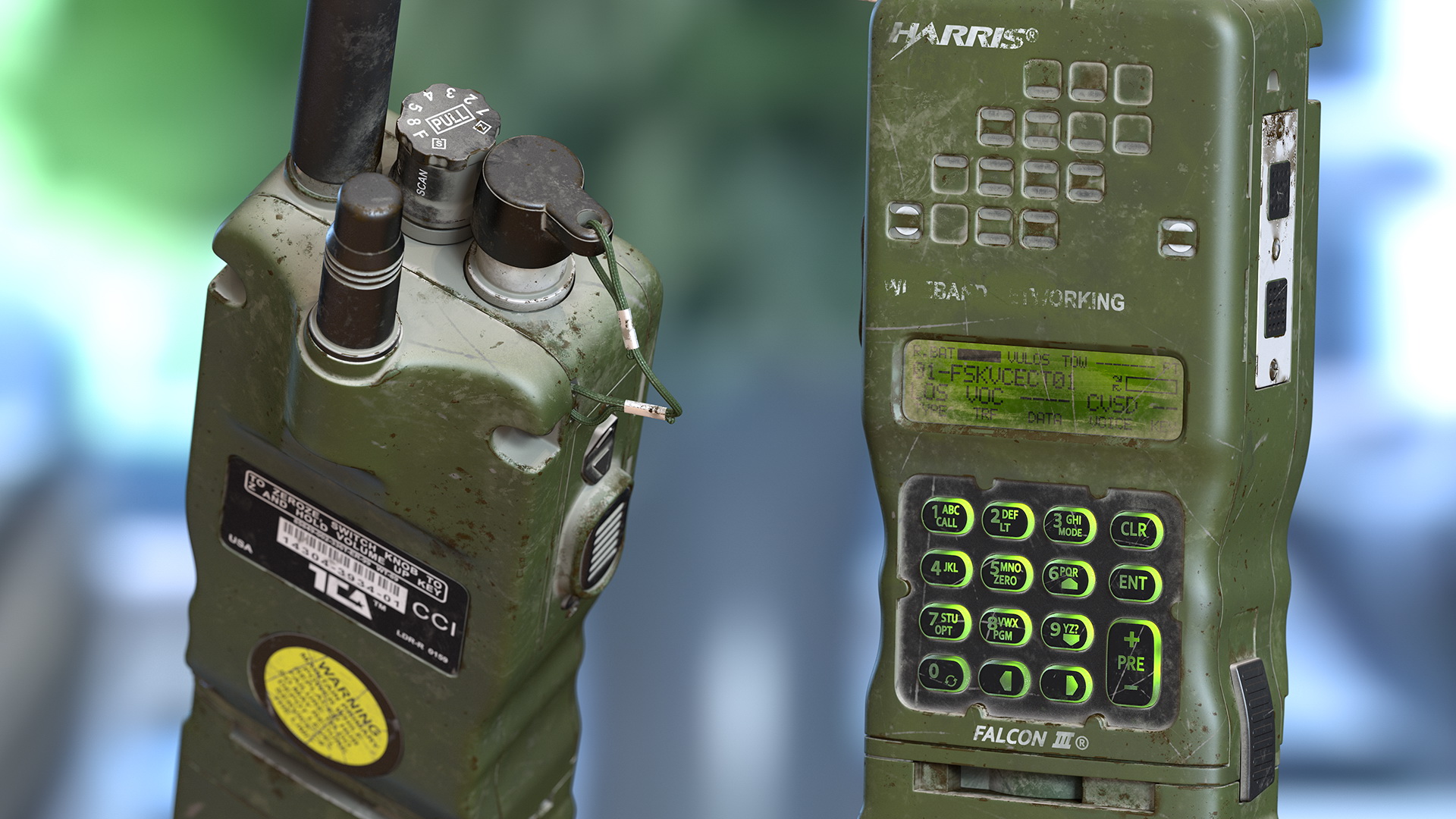 L3Harris Falcon ANPRC-152A Wideband Networking Handheld Radio Dirty 3D