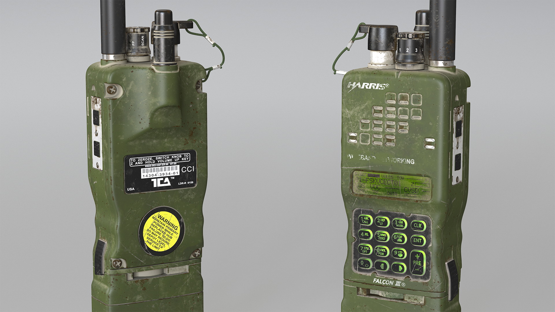 L3Harris Falcon ANPRC-152A Wideband Networking Handheld Radio Dirty 3D