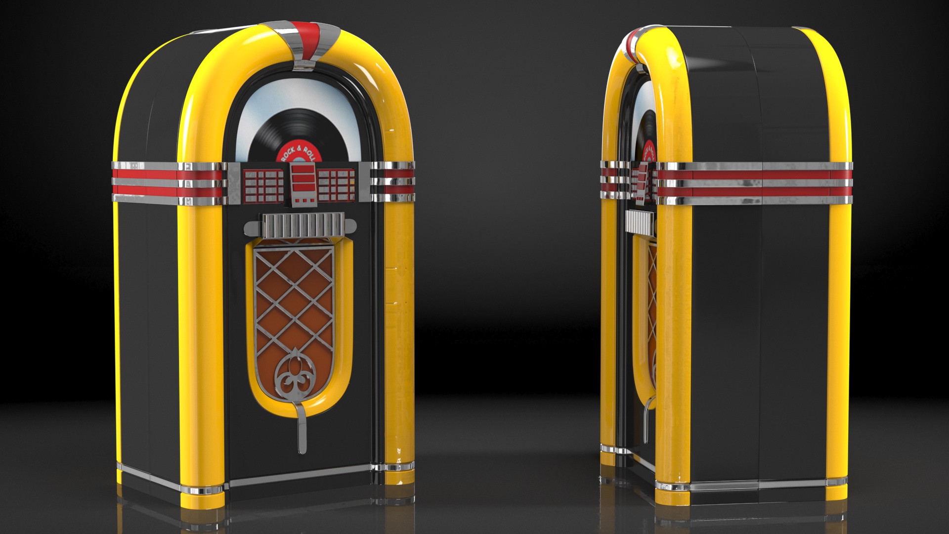 3D Advertising Volumetric Sign Vintage Jukebox model