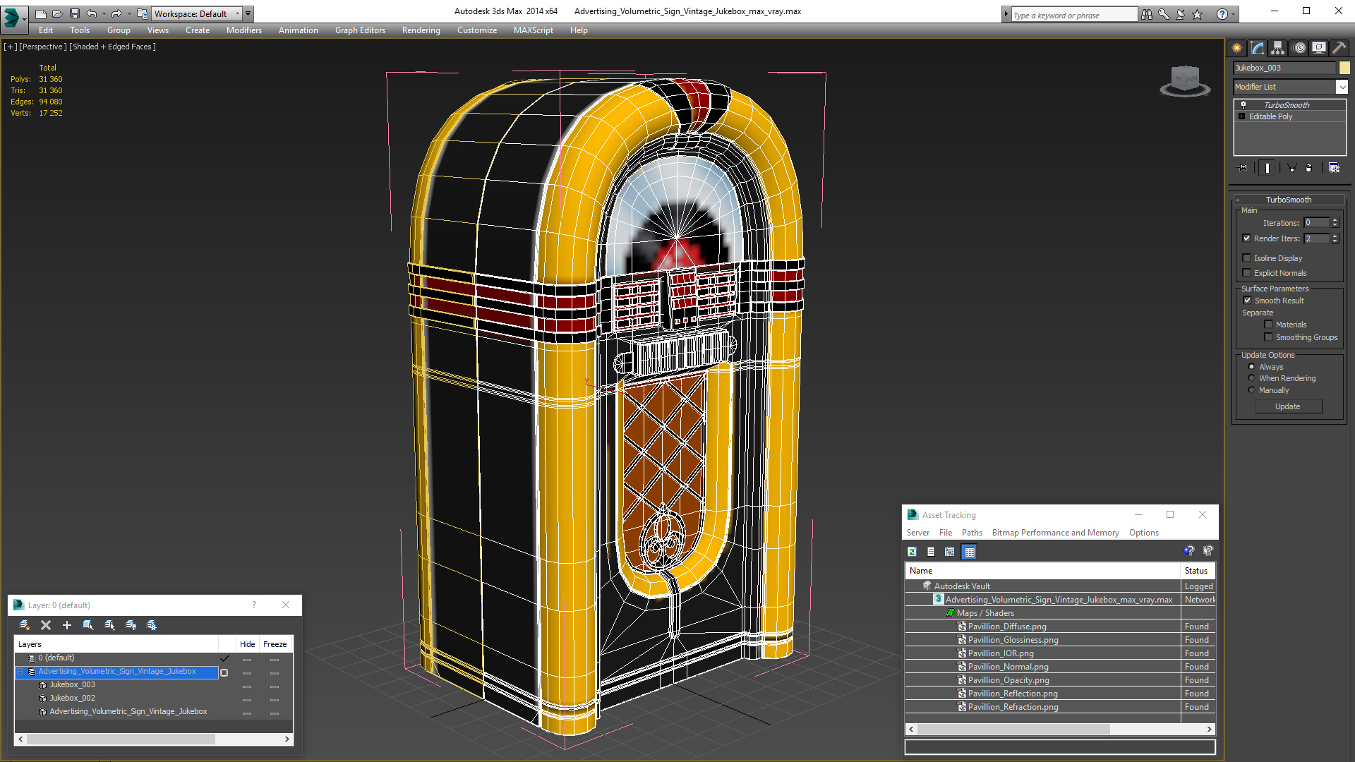 3D Advertising Volumetric Sign Vintage Jukebox model