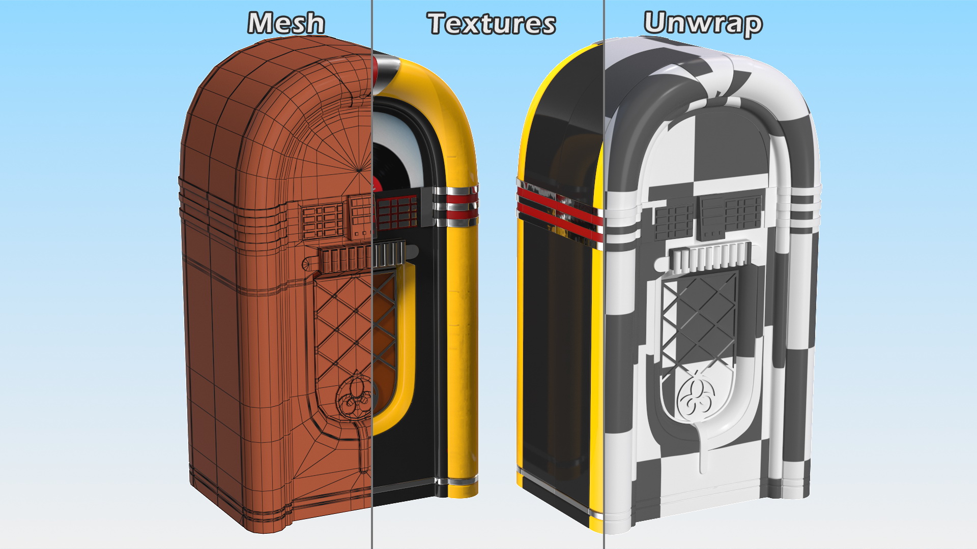 3D Advertising Volumetric Sign Vintage Jukebox model
