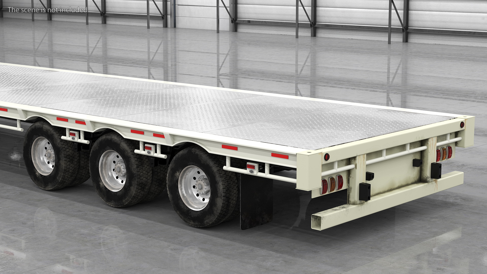 Marmon Truck with Single Drop Tri Axle Extendable Trailer 3D