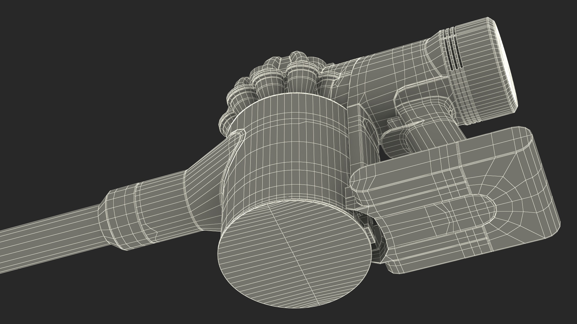 3D Dyson V8 Handheld Vacuum Rigged