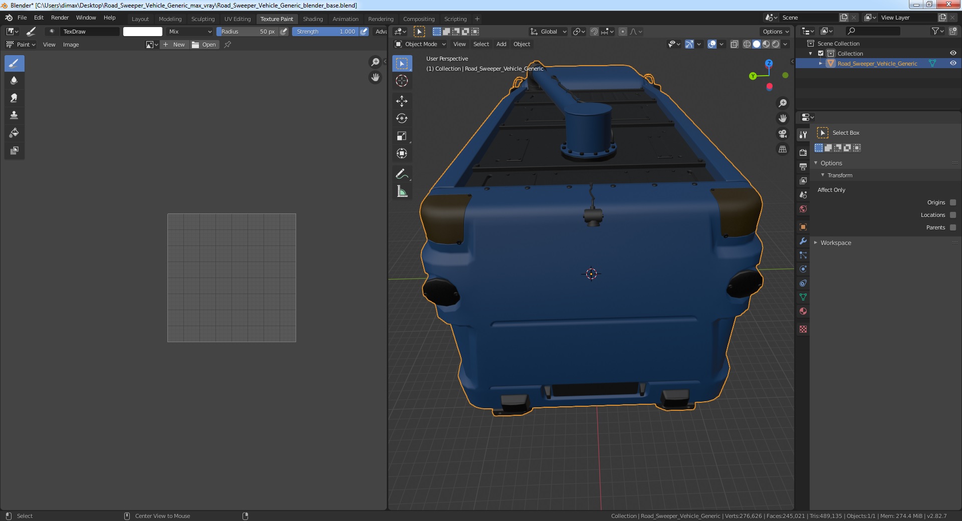 3D Road Sweeper Vehicle Generic model