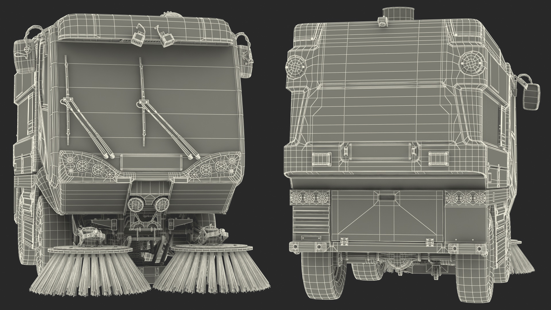 3D Road Sweeper Vehicle Generic model