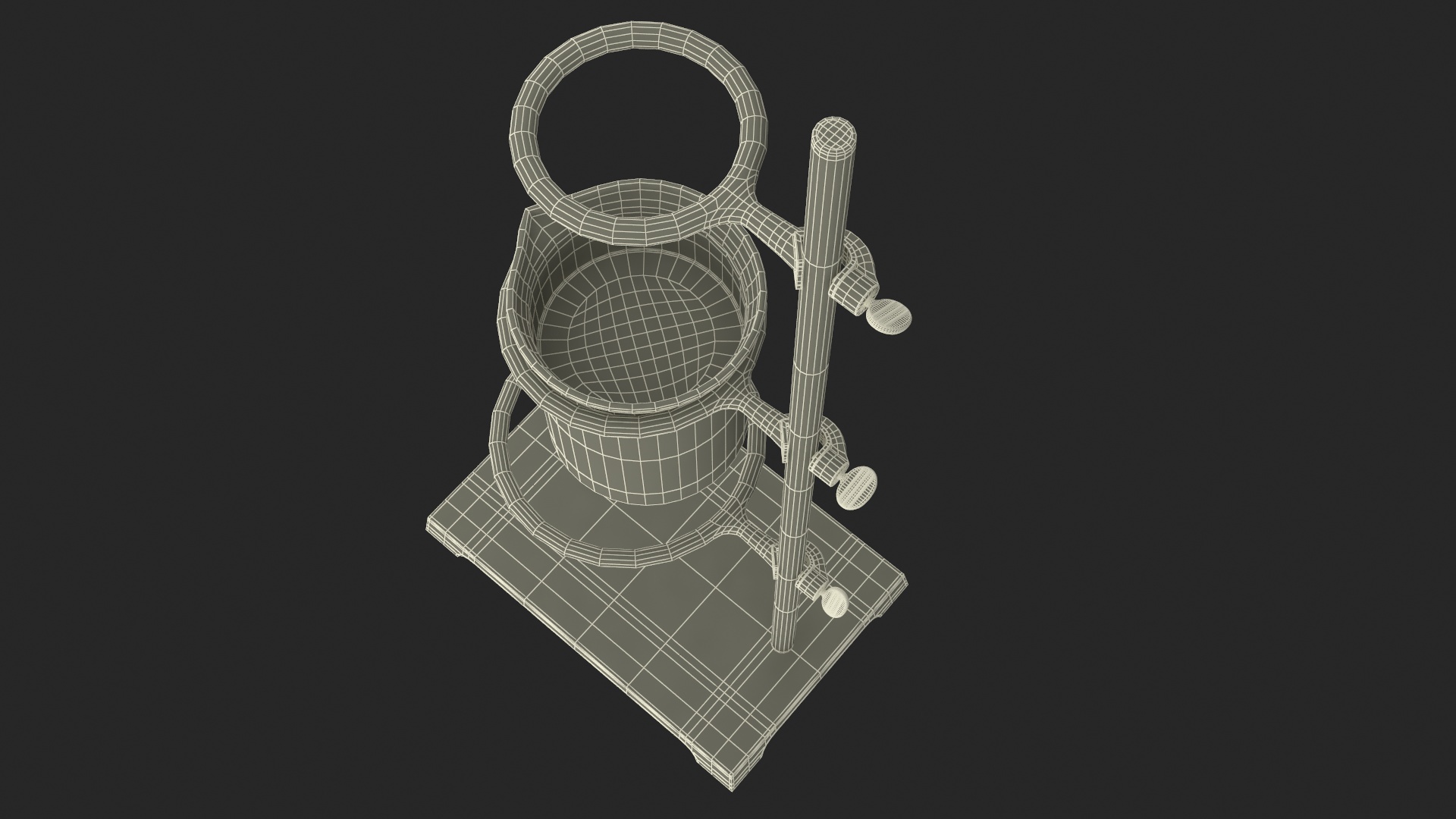 3D Ring Stand with Beaker 250ml model