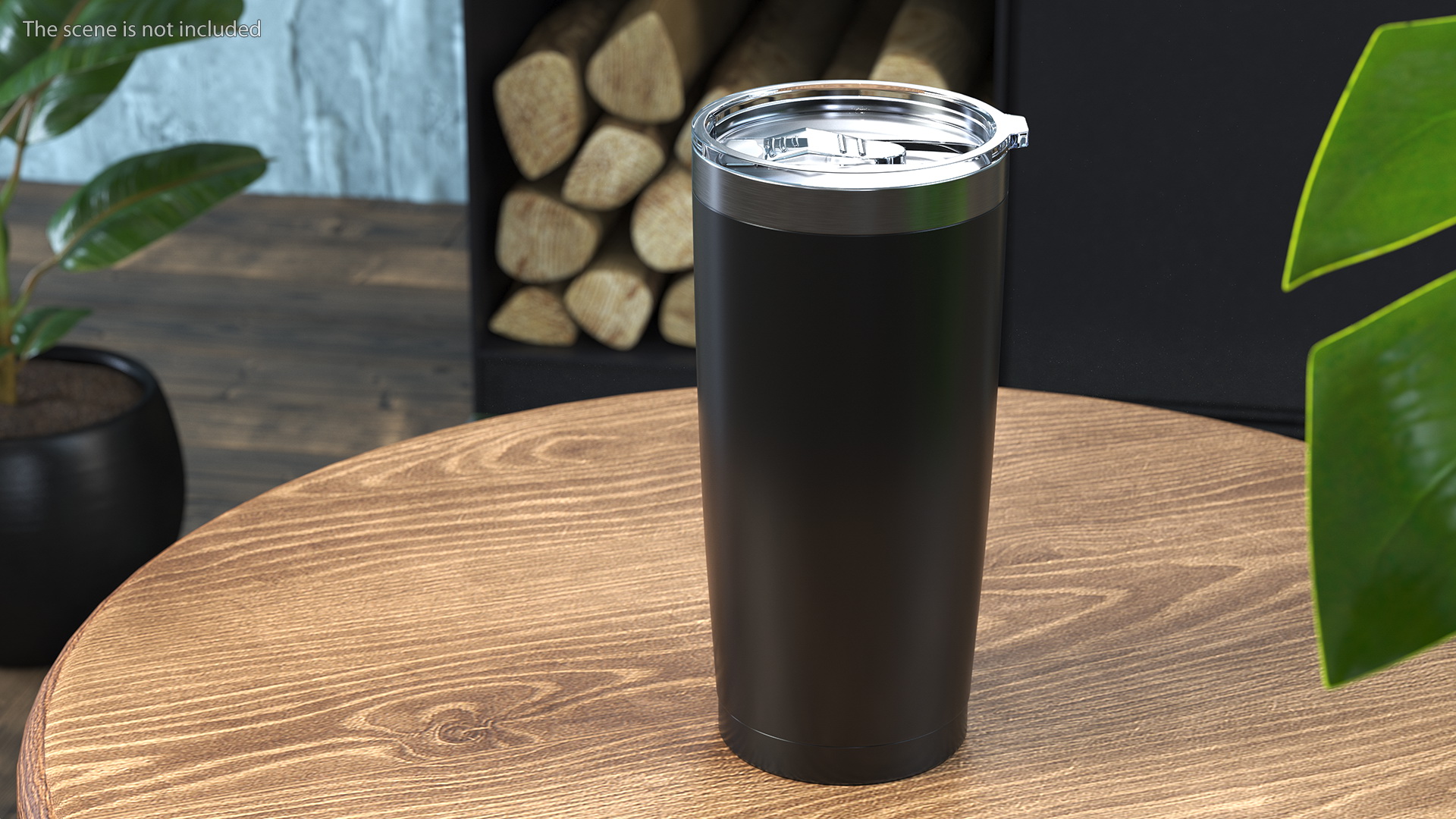 JURO Stainless Steel Thermo Cup Black 3D