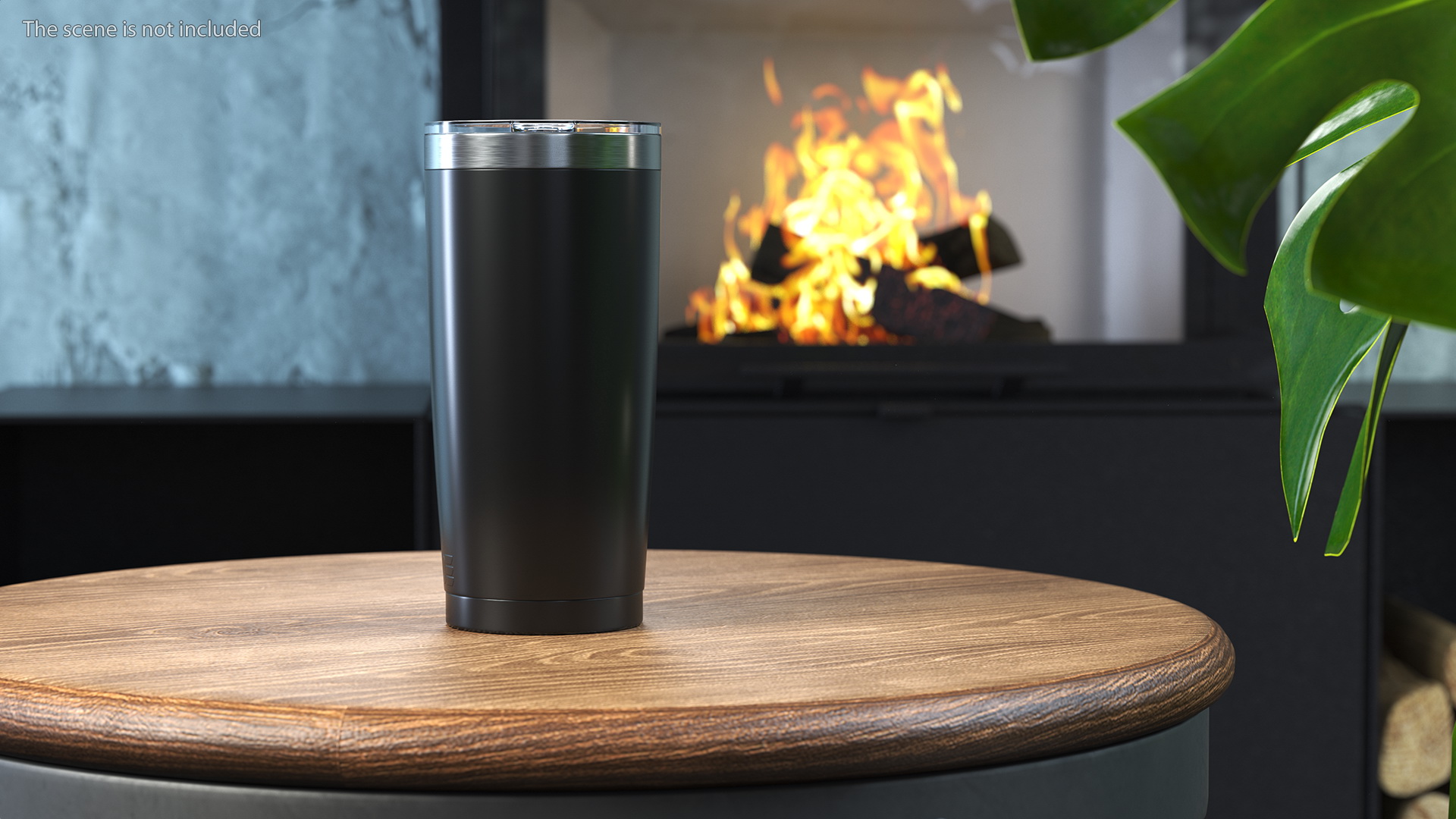 JURO Stainless Steel Thermo Cup Black 3D