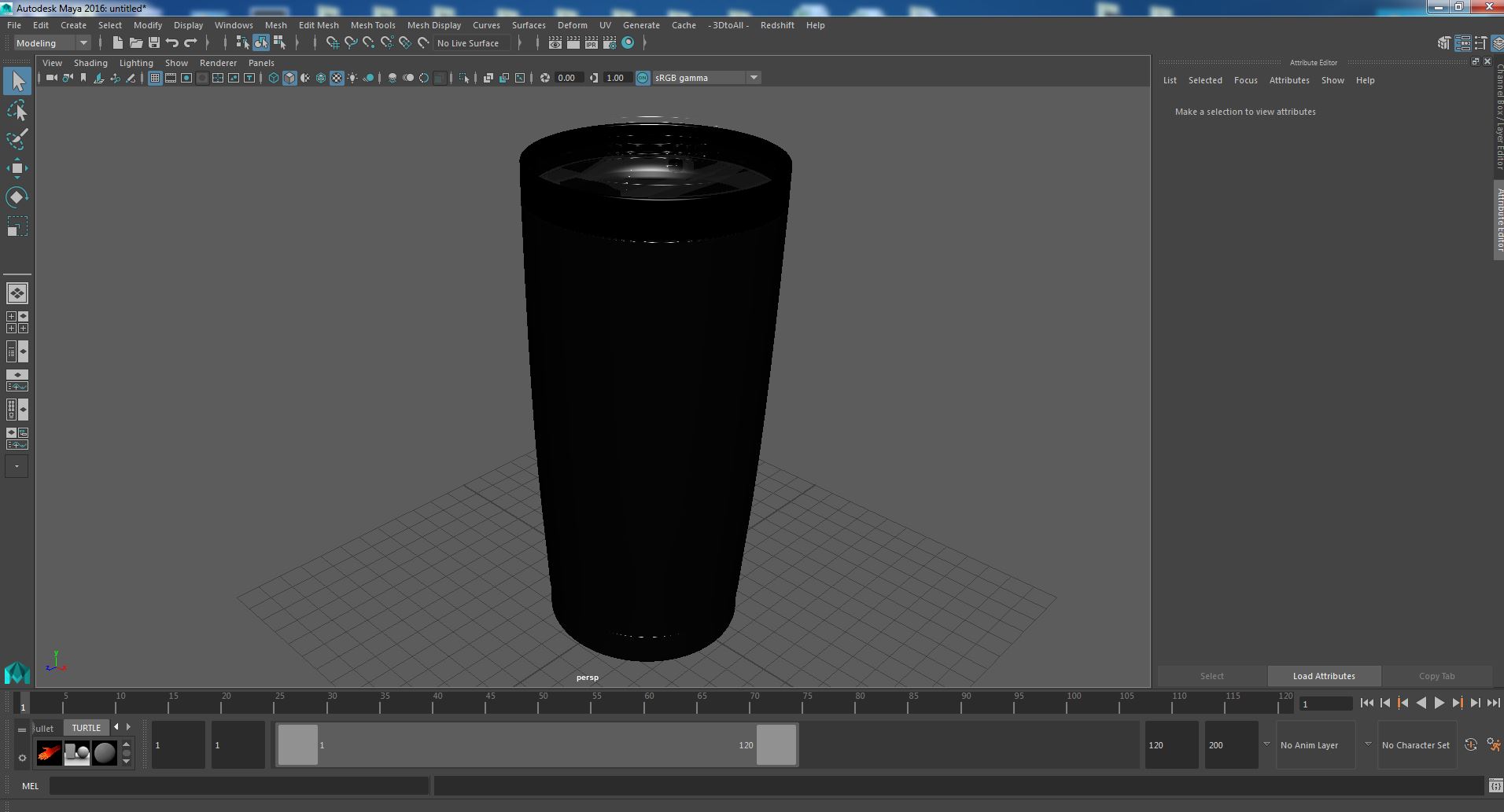 JURO Stainless Steel Thermo Cup Black 3D