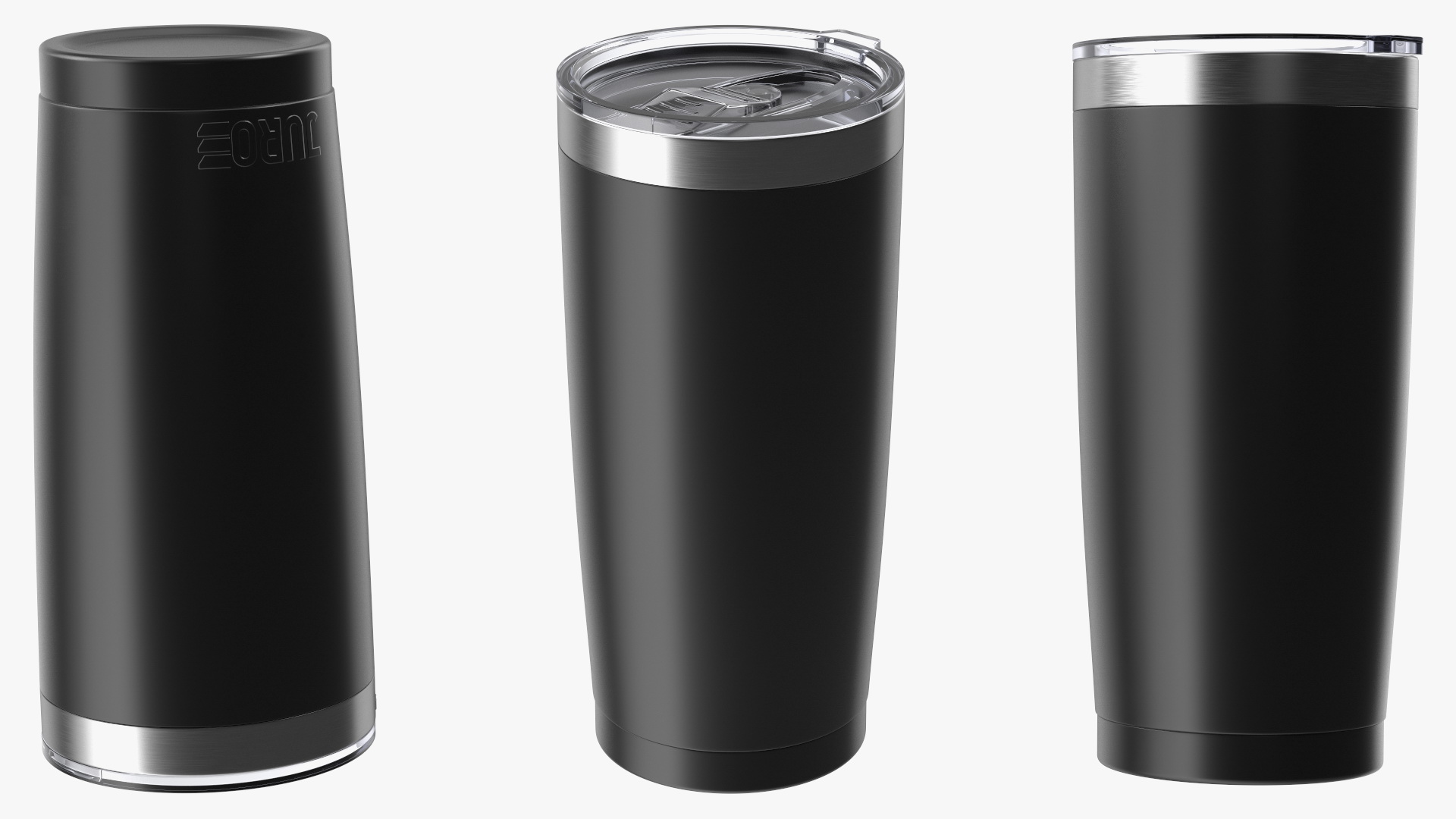 JURO Stainless Steel Thermo Cup Black 3D