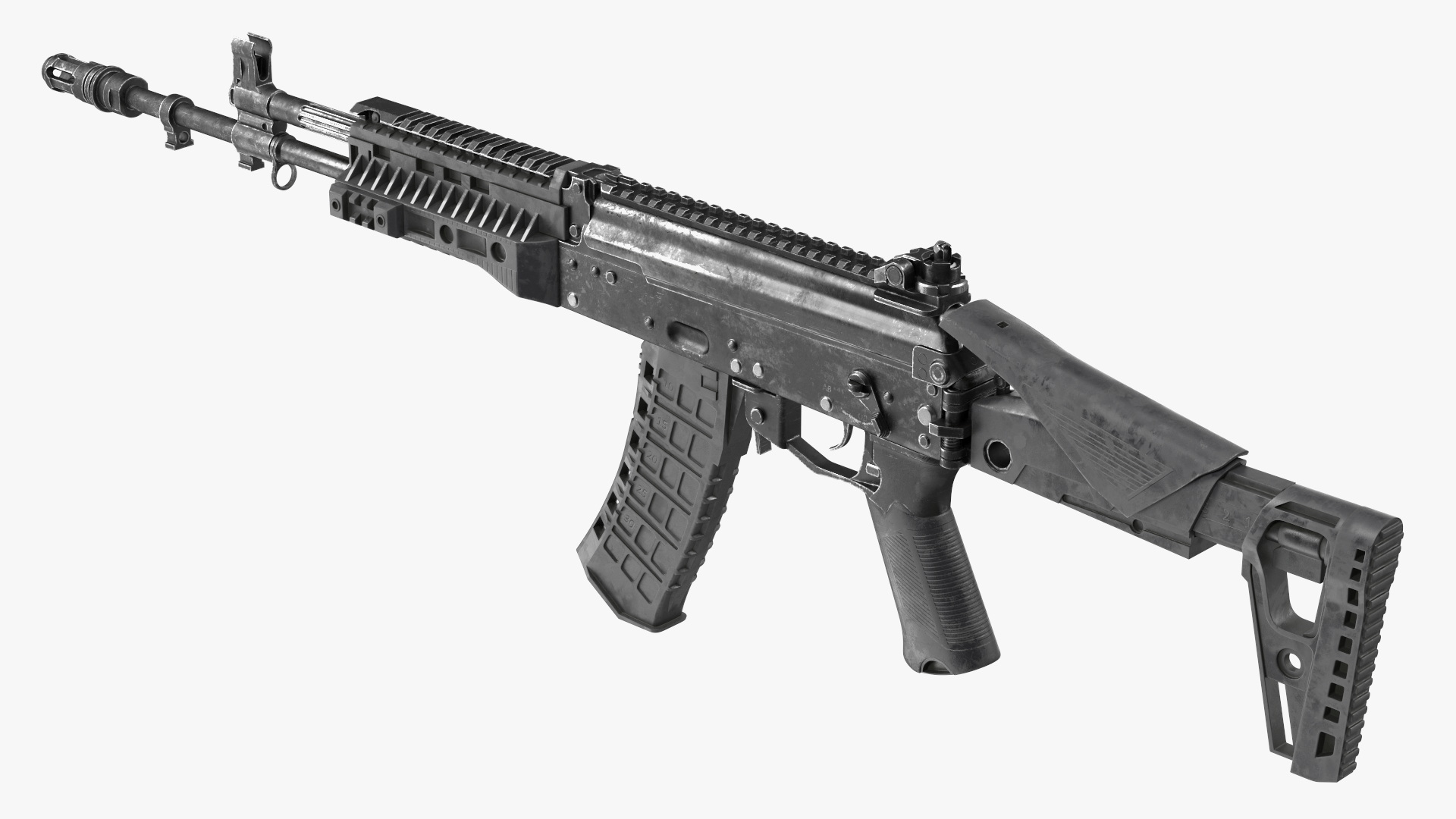 3D Old Assault Rifle AK-12 model