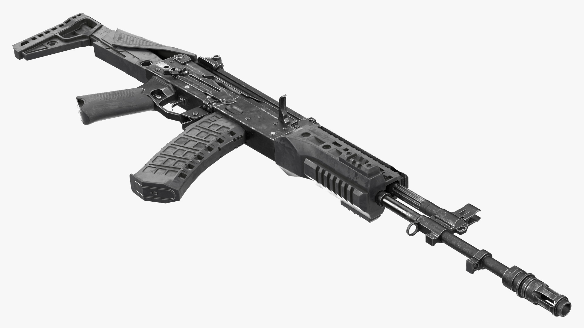 3D Old Assault Rifle AK-12 model