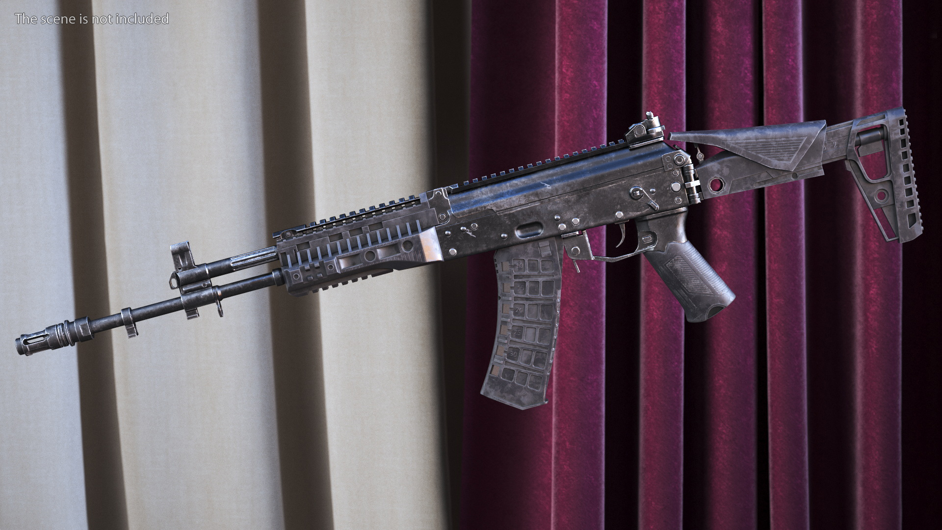 3D Old Assault Rifle AK-12 model