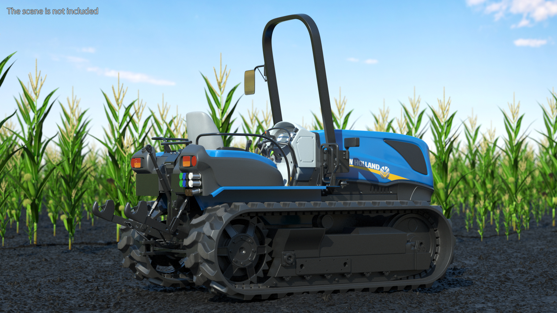 New Holland TK4 Tracked Tractor New Condition Rigged 3D