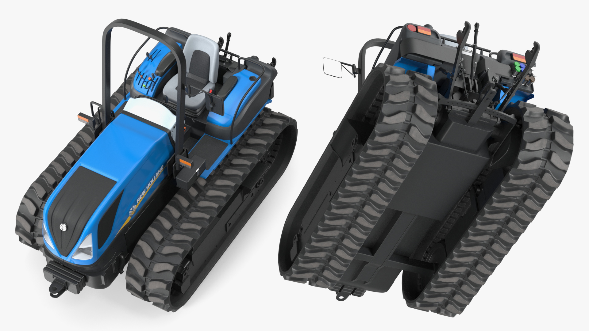 New Holland TK4 Tracked Tractor New Condition Rigged 3D