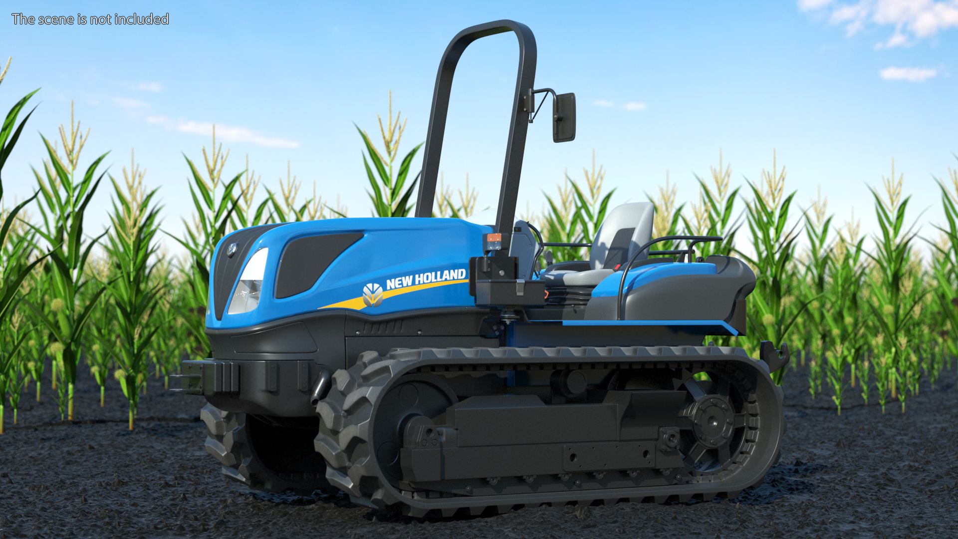 New Holland TK4 Tracked Tractor New Condition Rigged 3D