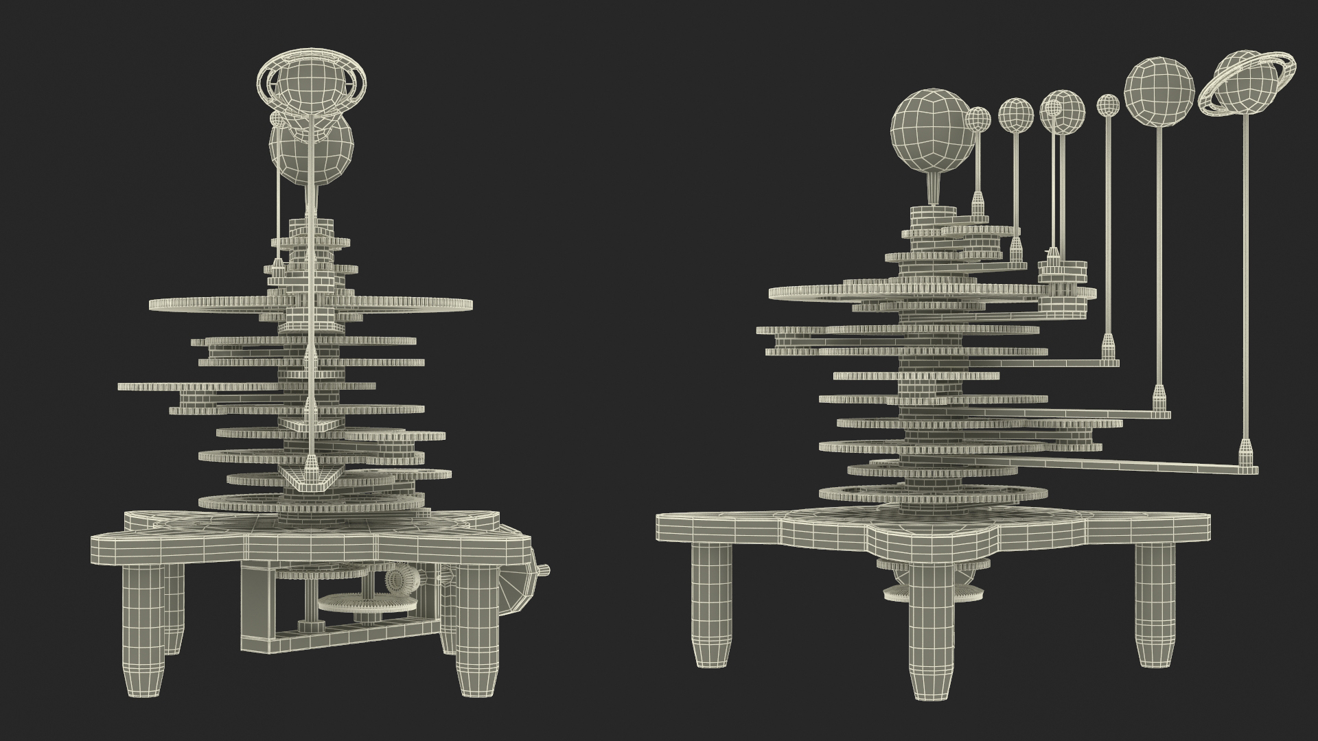 3D model Orrery Mechanical Solar System