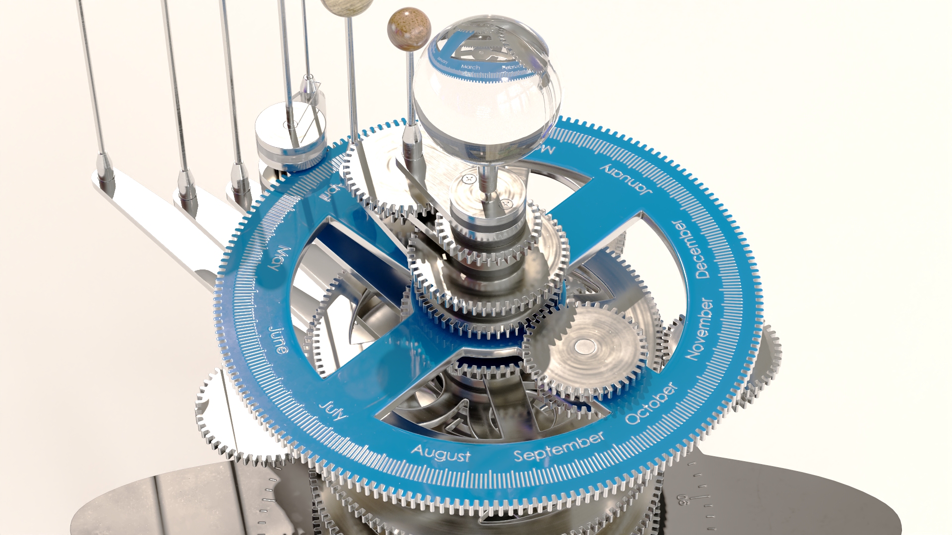 3D model Orrery Mechanical Solar System