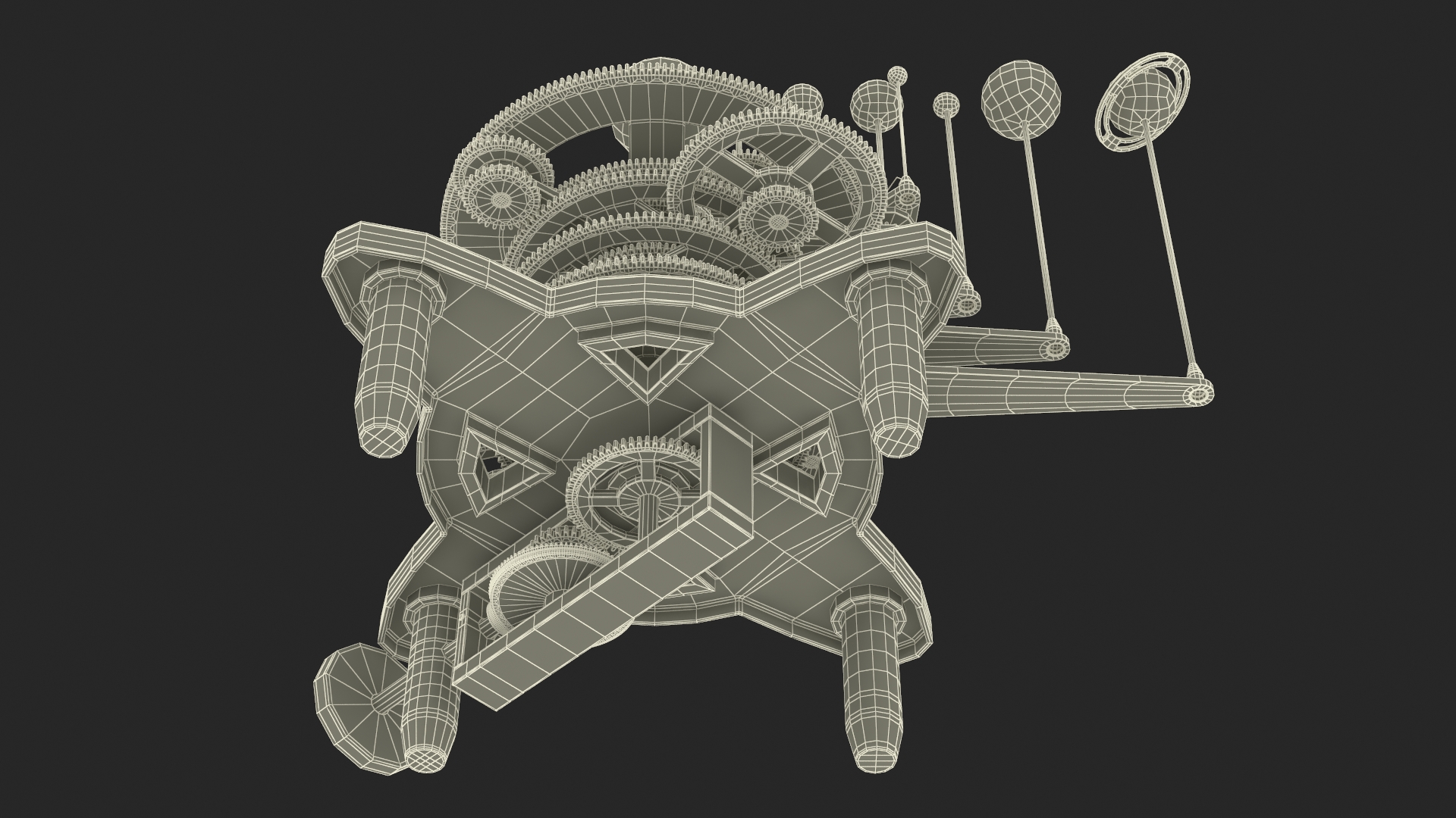 3D model Orrery Mechanical Solar System