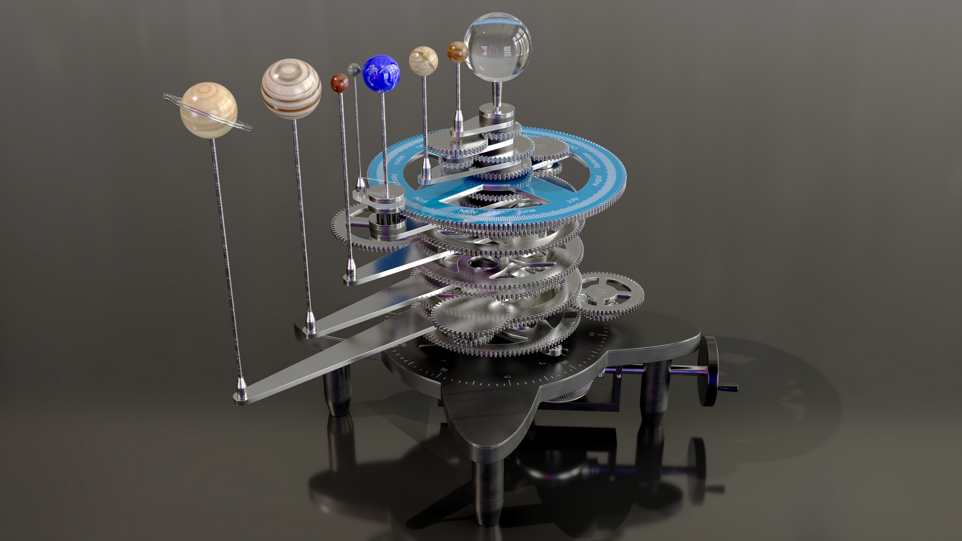 3D model Orrery Mechanical Solar System