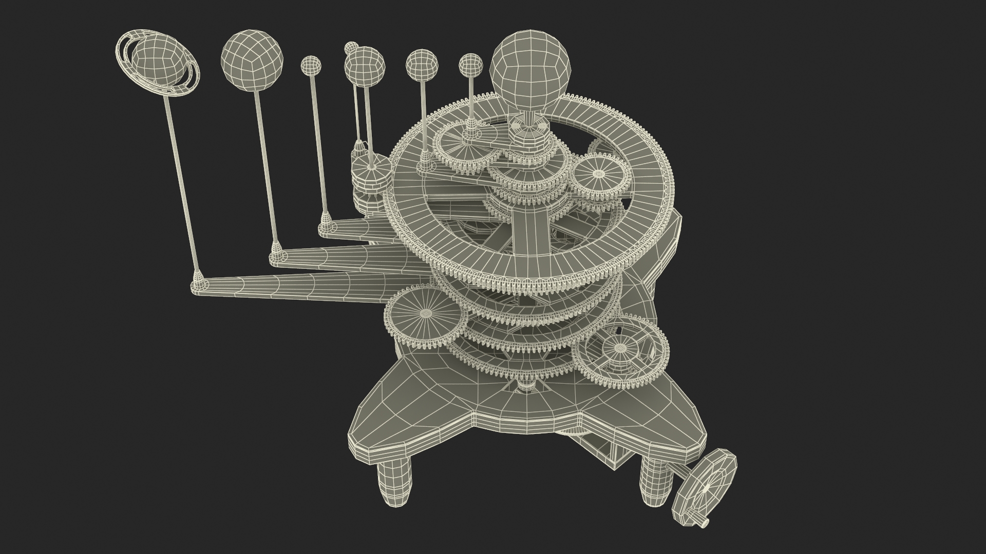 3D model Orrery Mechanical Solar System