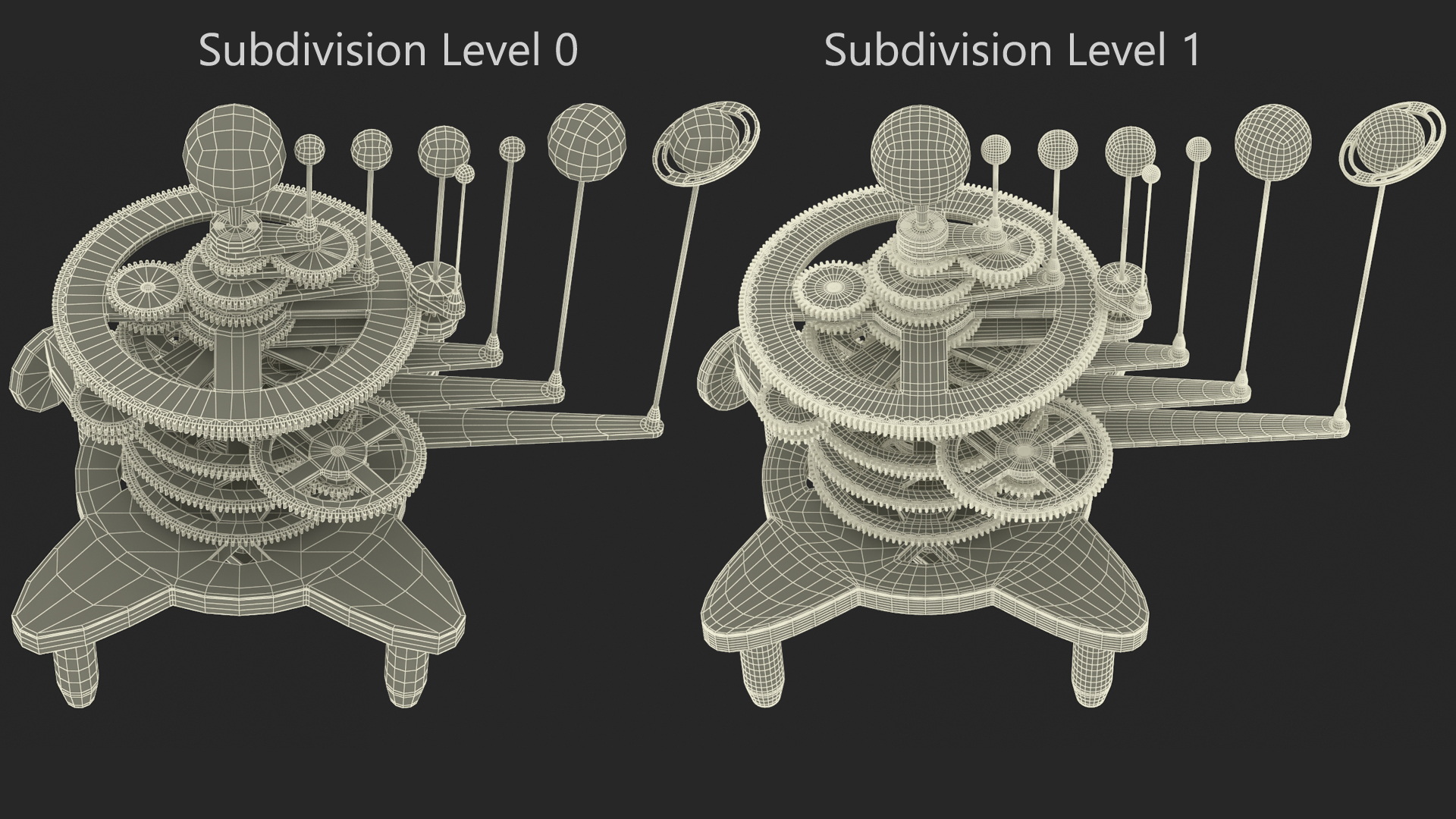 3D model Orrery Mechanical Solar System
