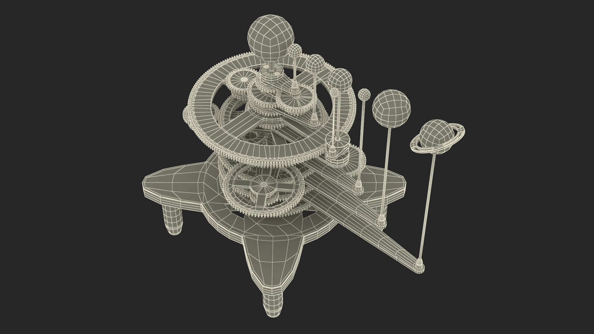 3D model Orrery Mechanical Solar System