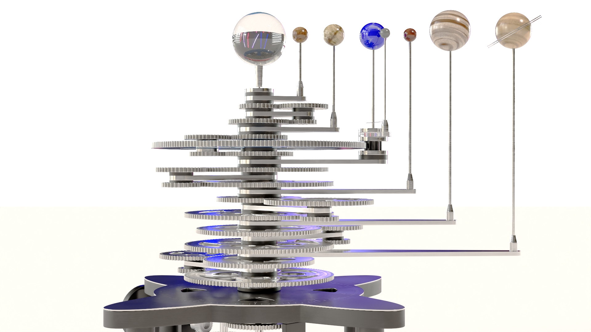 3D model Orrery Mechanical Solar System