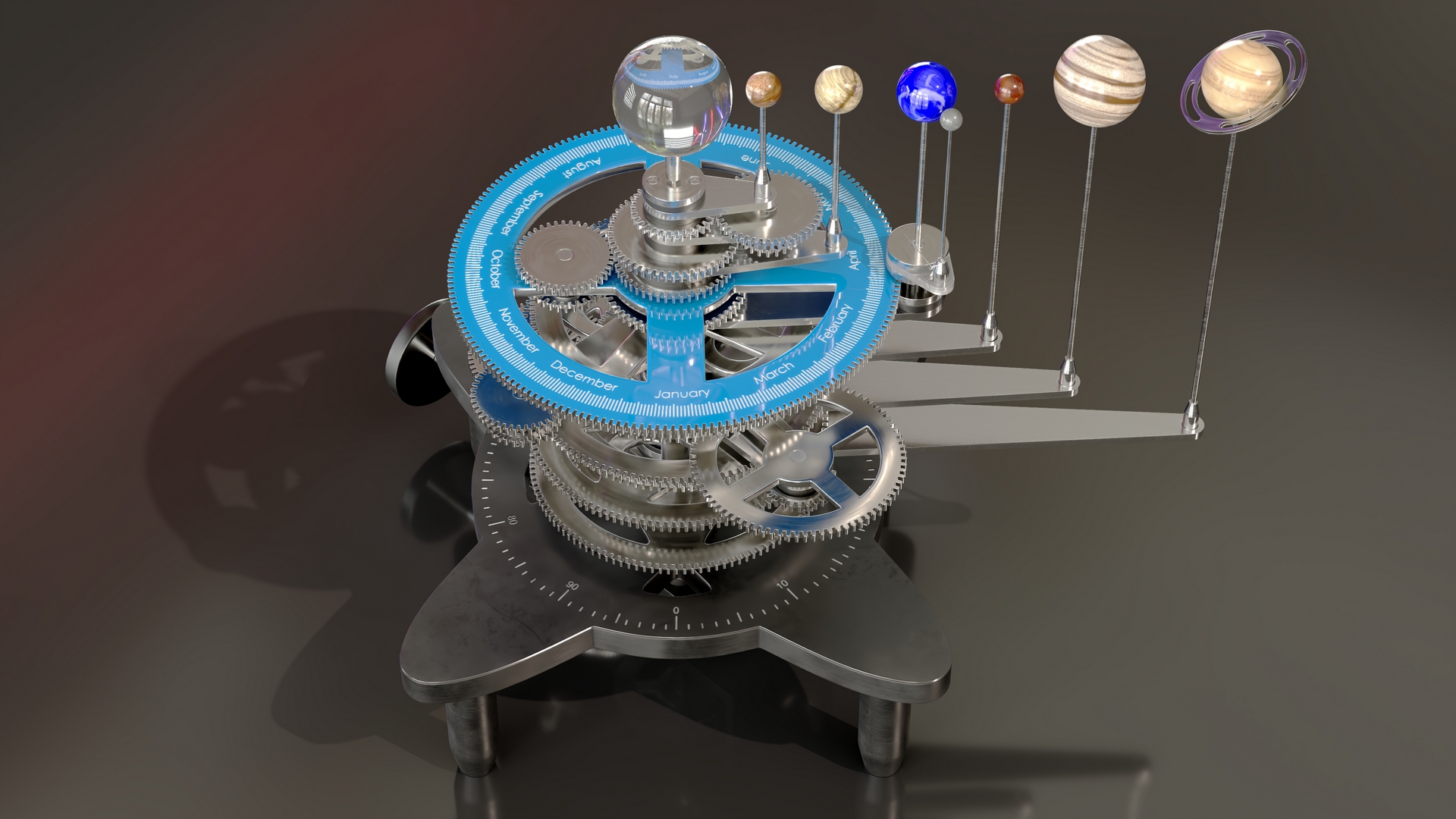 3D model Orrery Mechanical Solar System