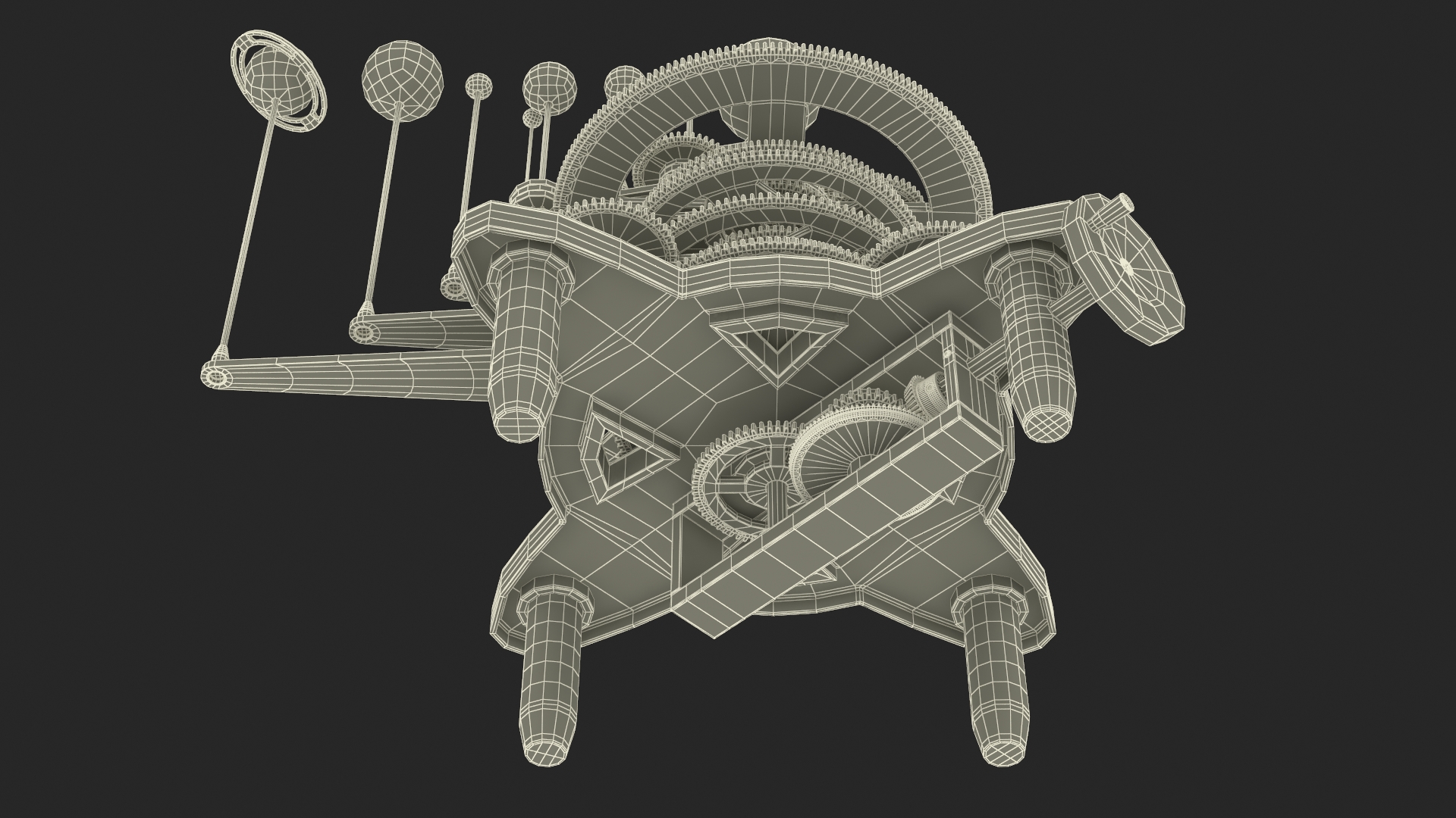 3D model Orrery Mechanical Solar System