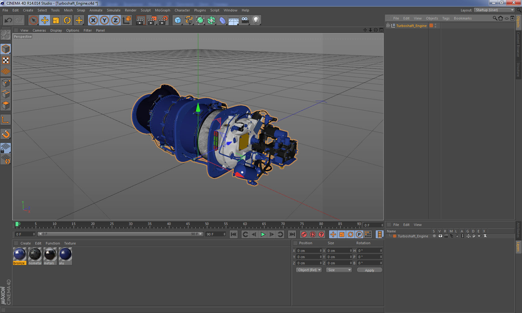 Turboshaft Engine 3D