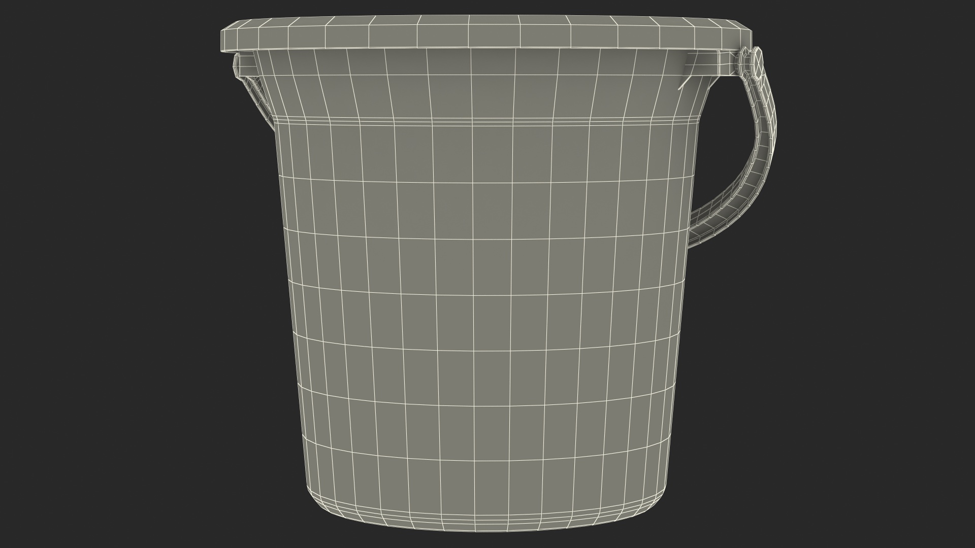 3D Plastic Bathroom Bucket model