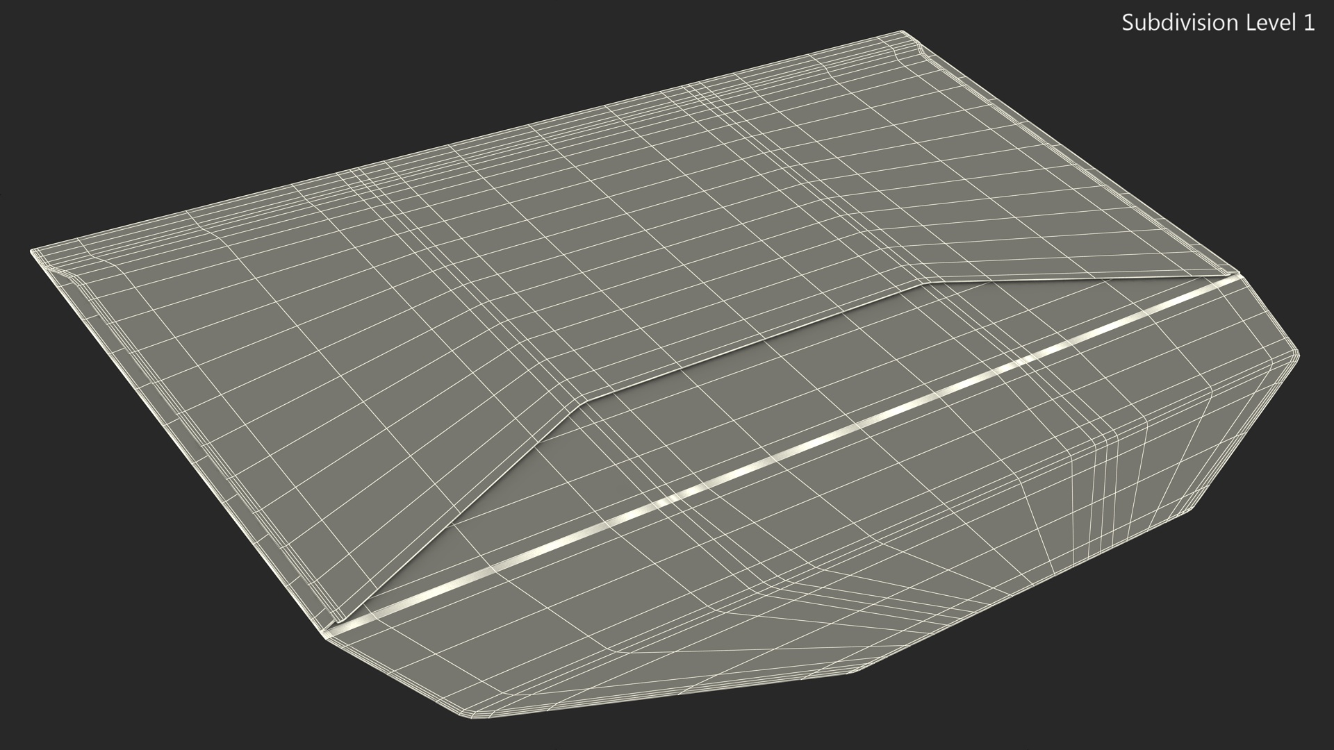 Paper Trapezium Envelope White Rigged 3D