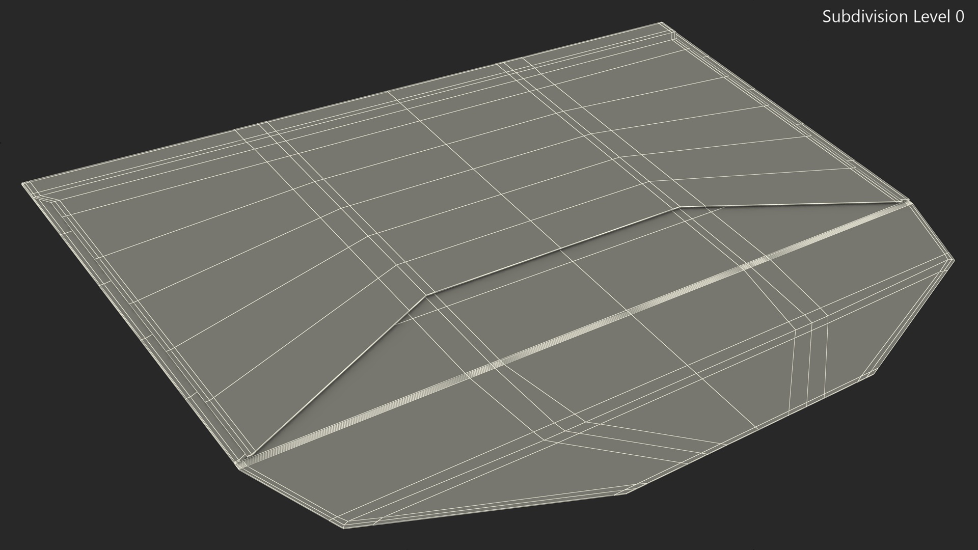 Paper Trapezium Envelope White Rigged 3D