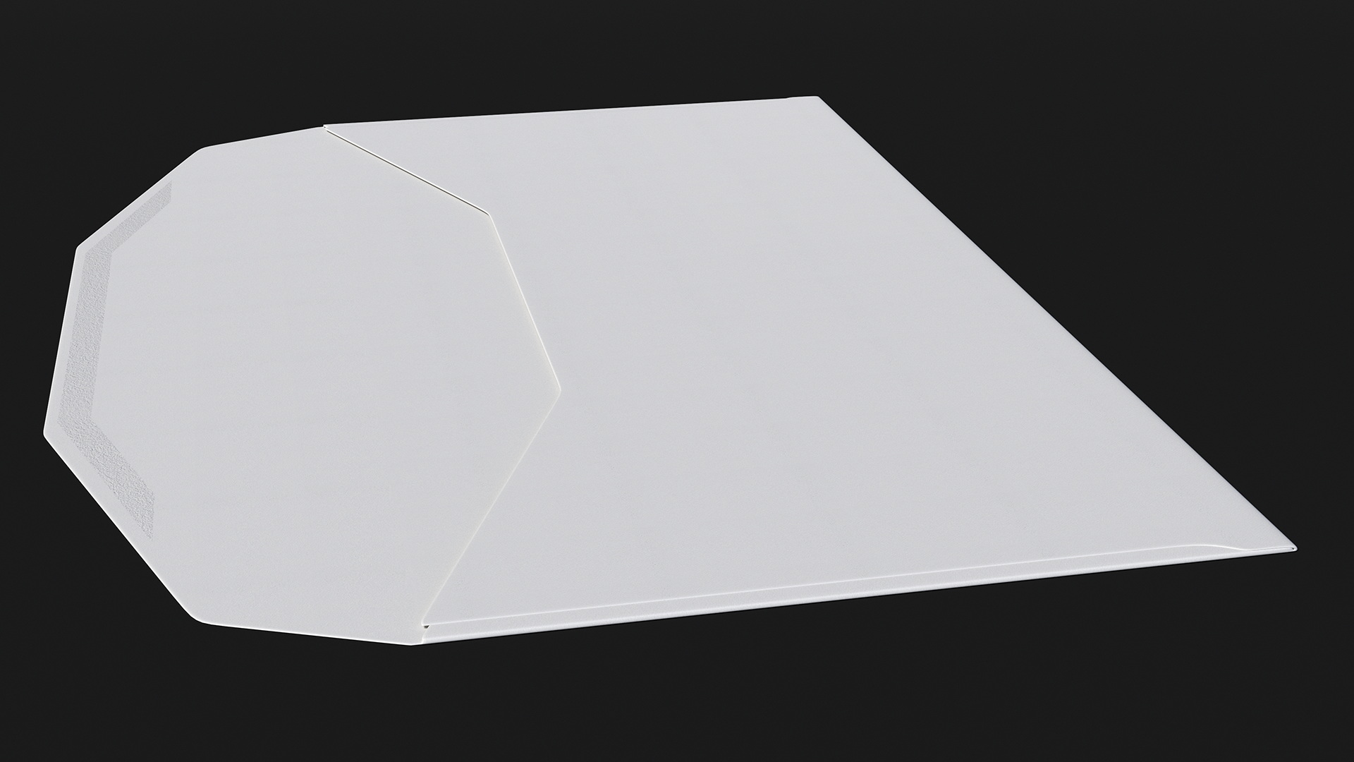 Paper Trapezium Envelope White Rigged 3D