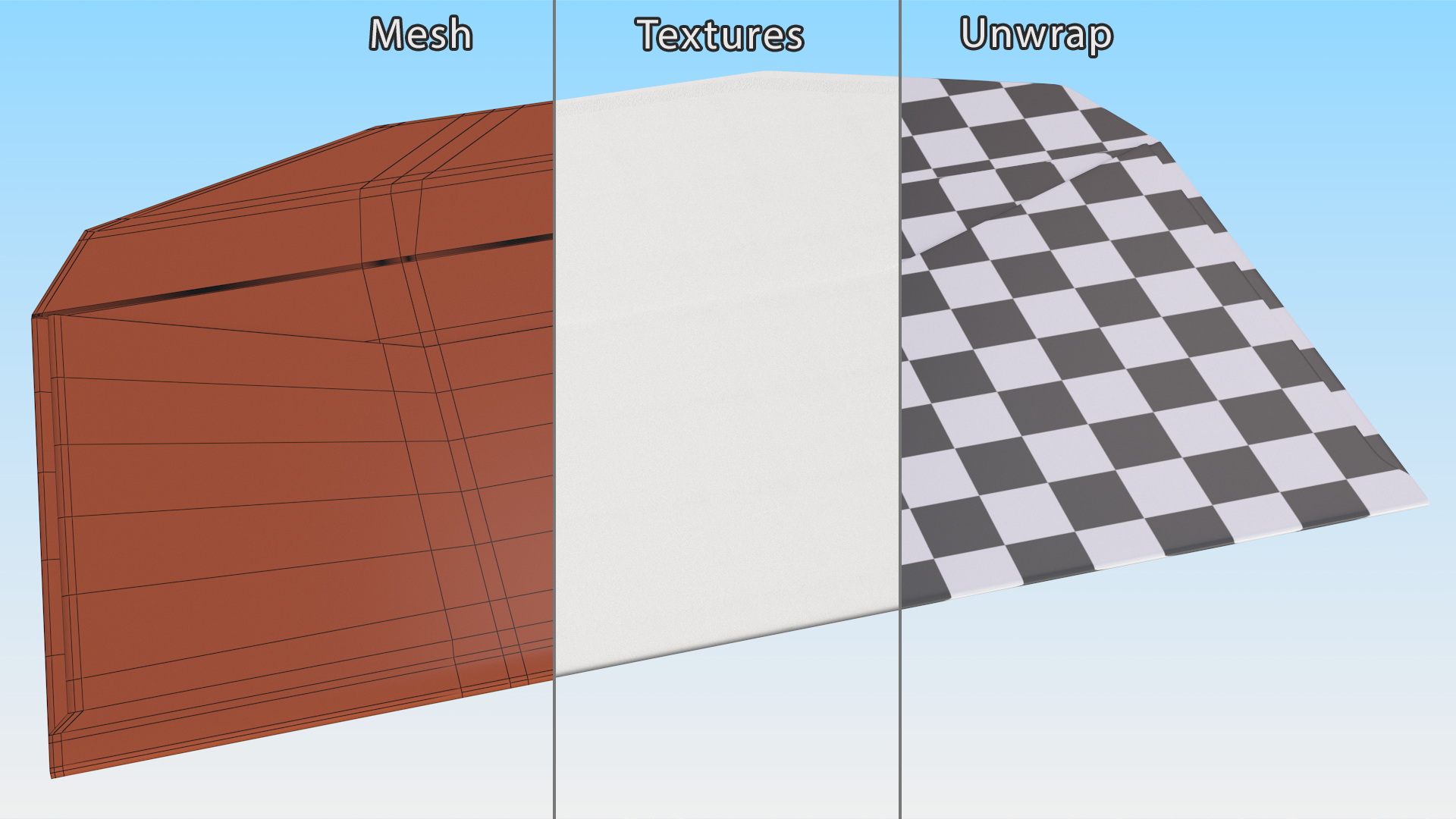 Paper Trapezium Envelope White Rigged 3D