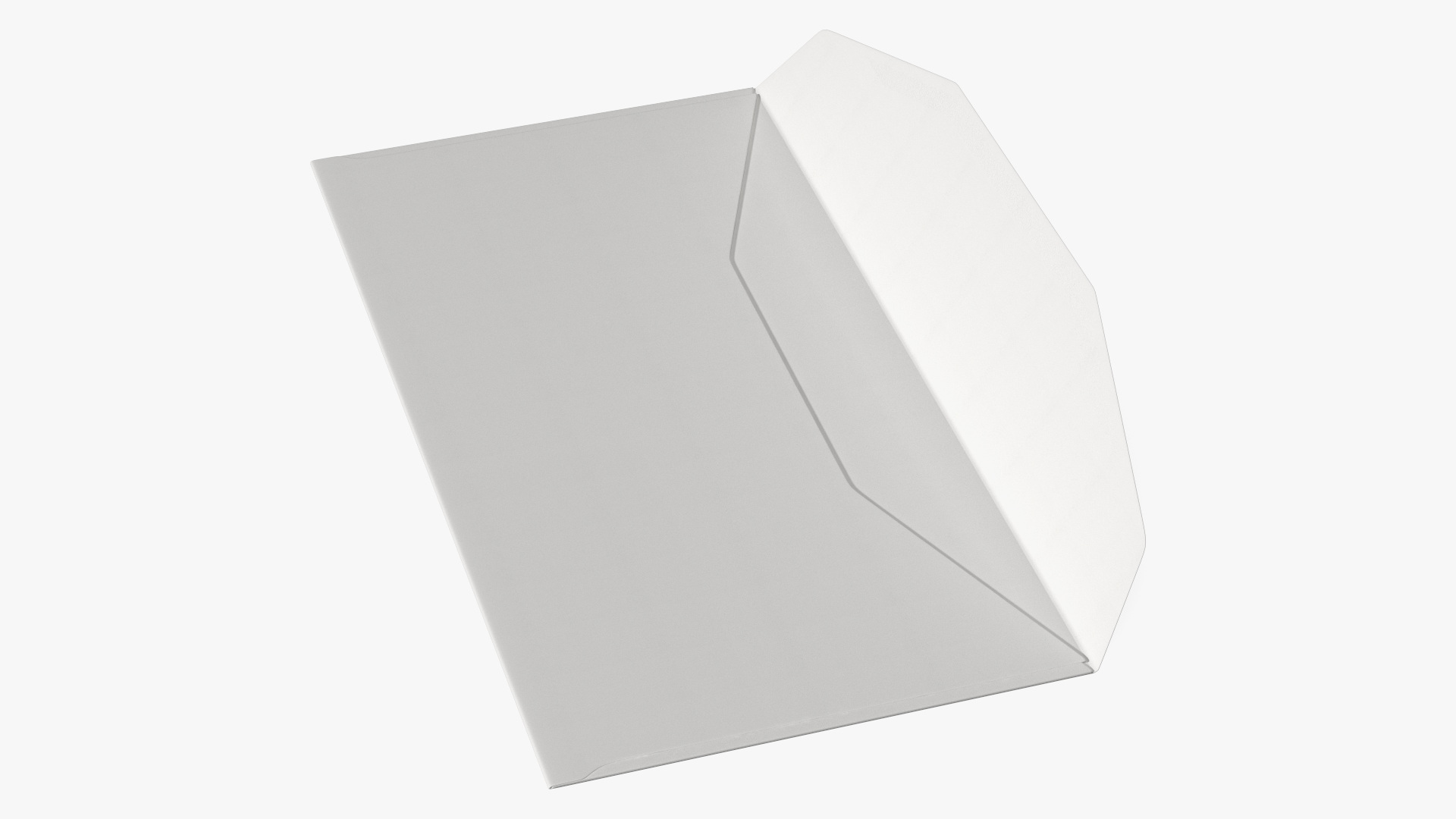 Paper Trapezium Envelope White Rigged 3D