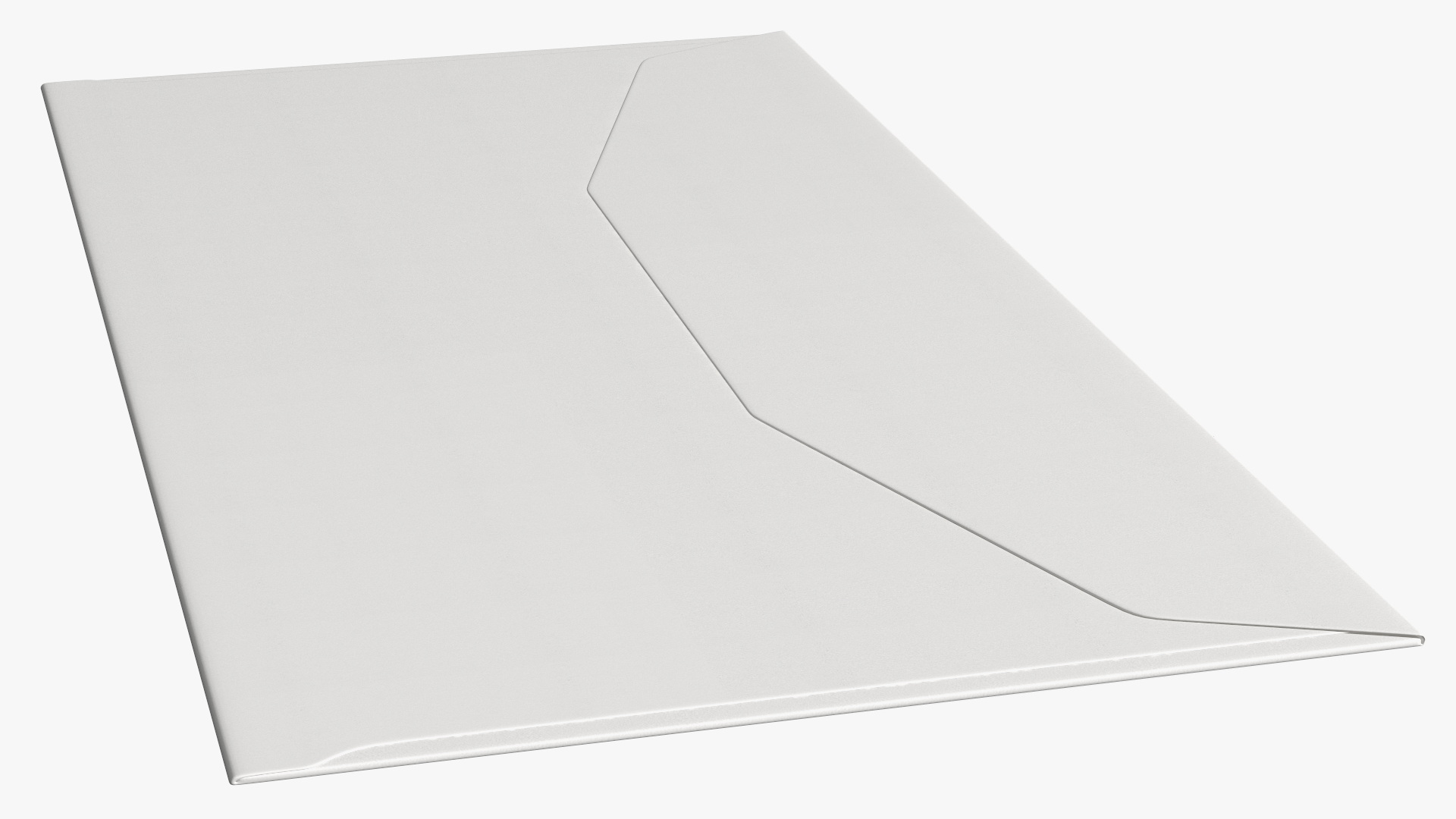 Paper Trapezium Envelope White Rigged 3D