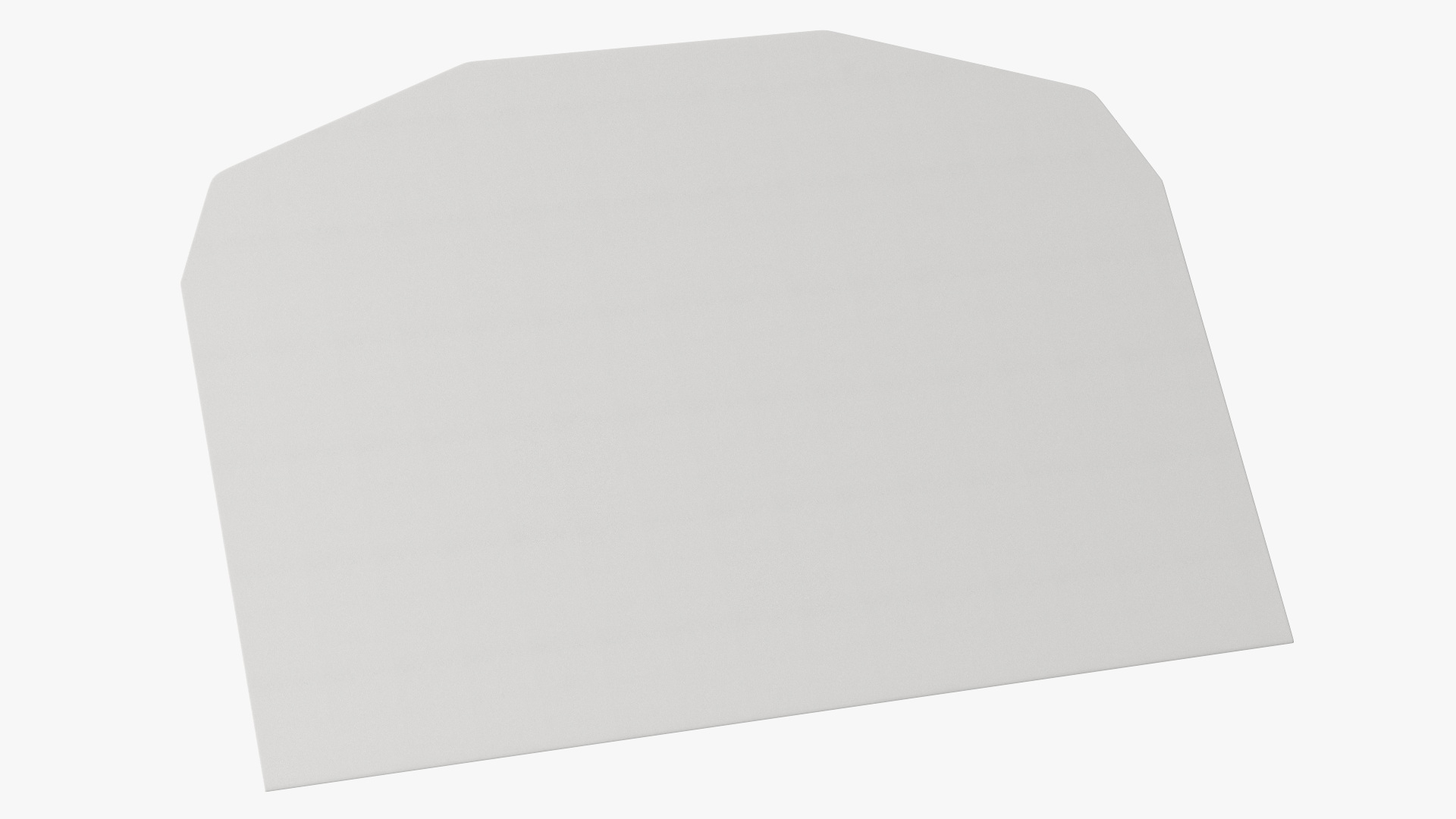 Paper Trapezium Envelope White Rigged 3D