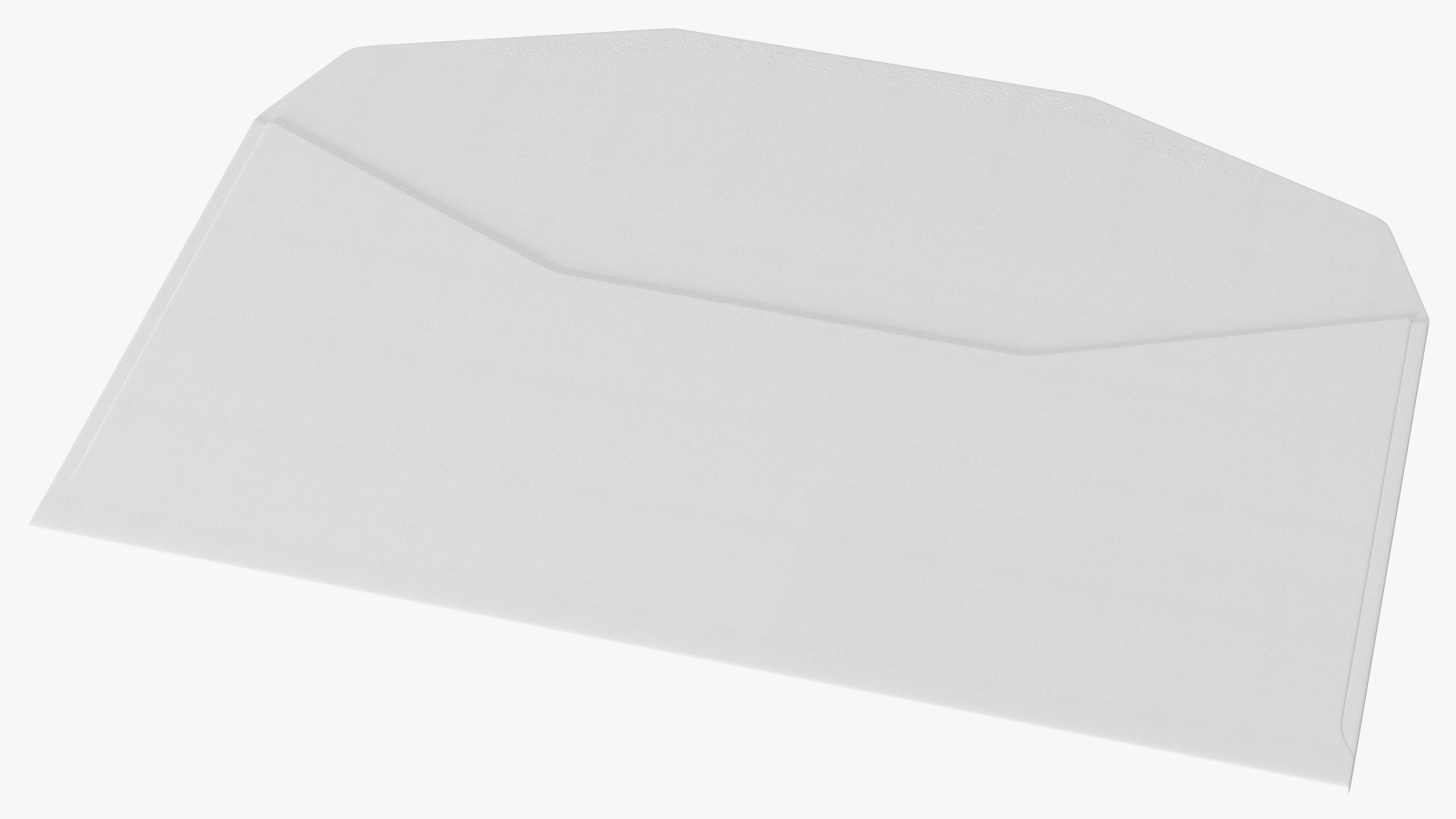 Paper Trapezium Envelope White Rigged 3D