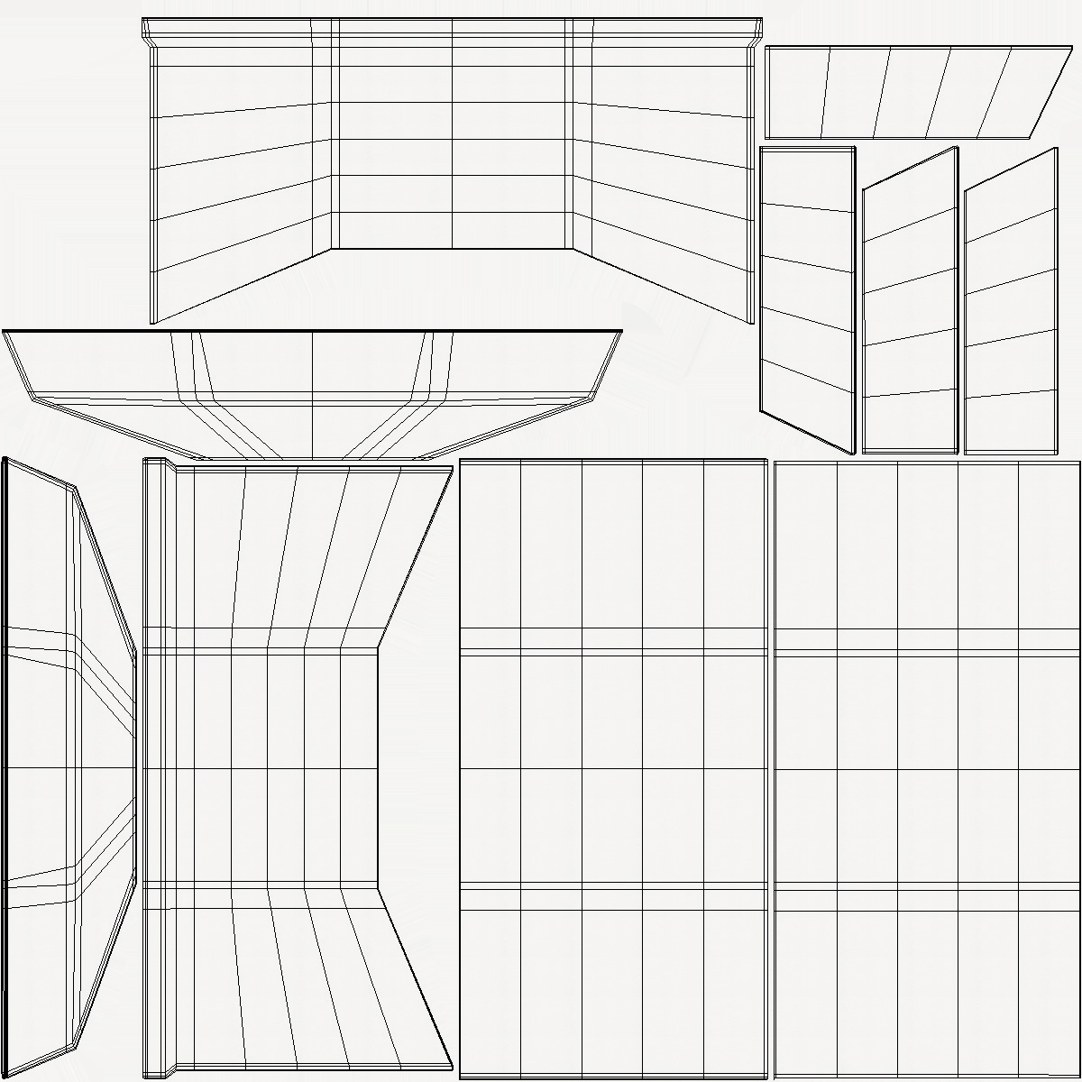 Paper Trapezium Envelope White Rigged 3D