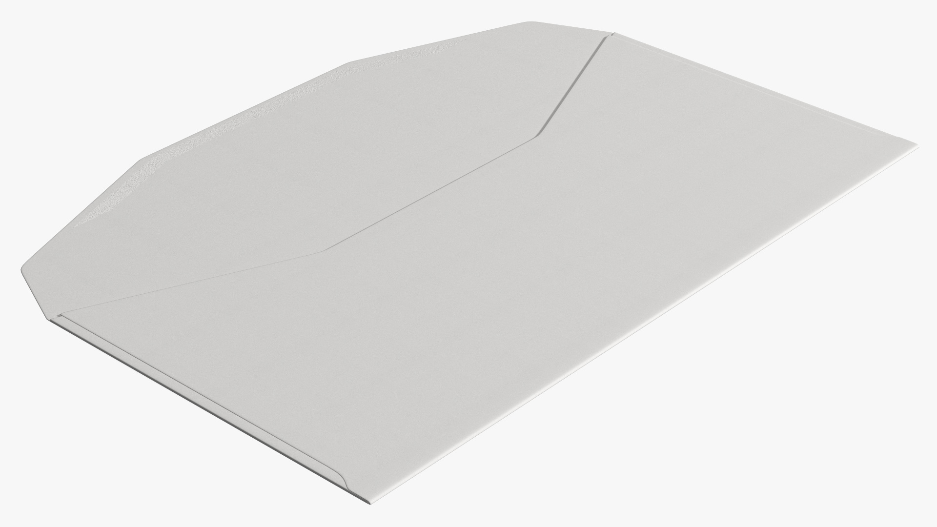 Paper Trapezium Envelope White Rigged 3D