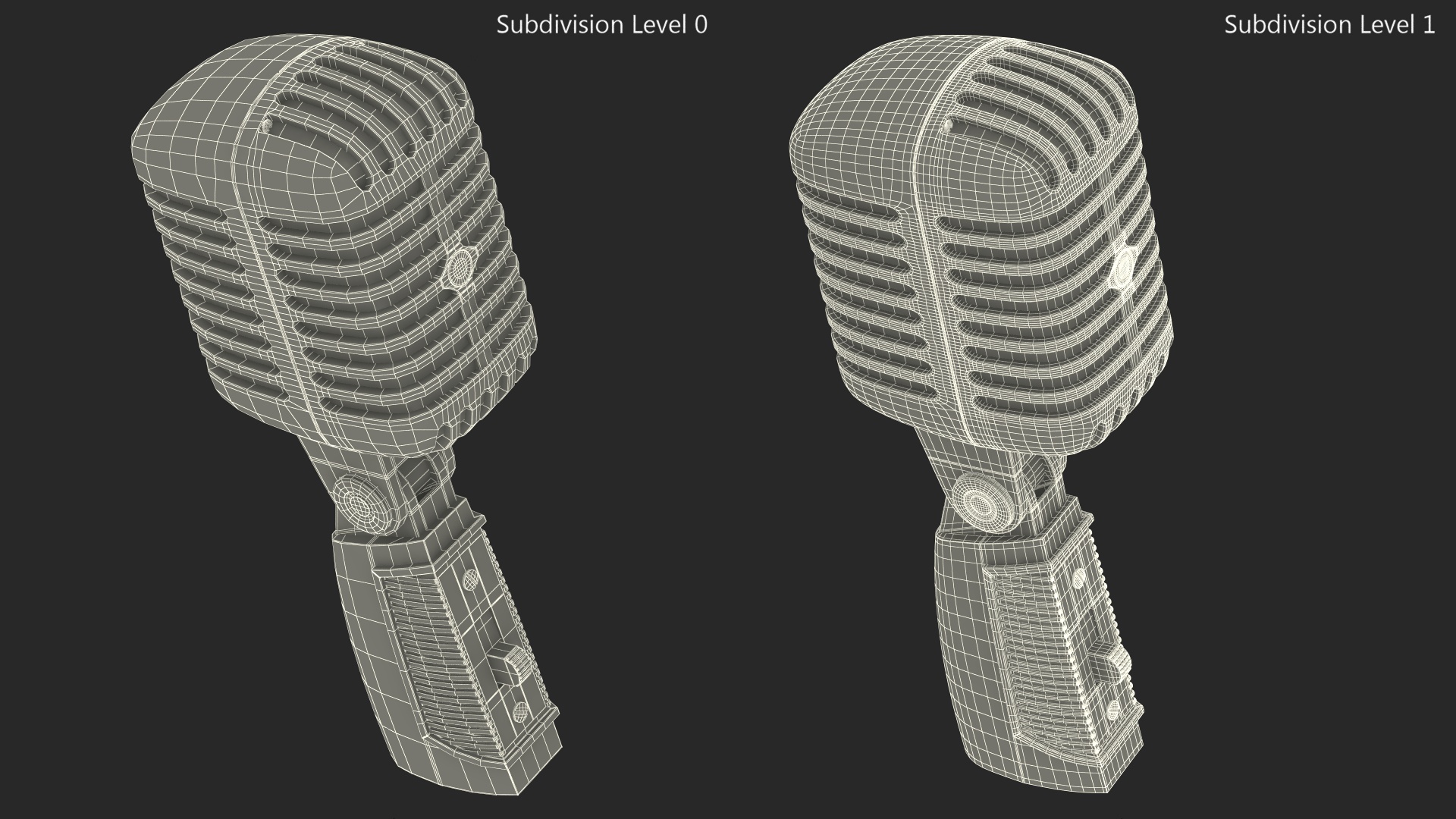 Vintage Microphone Shure 55SH Series II 3D model