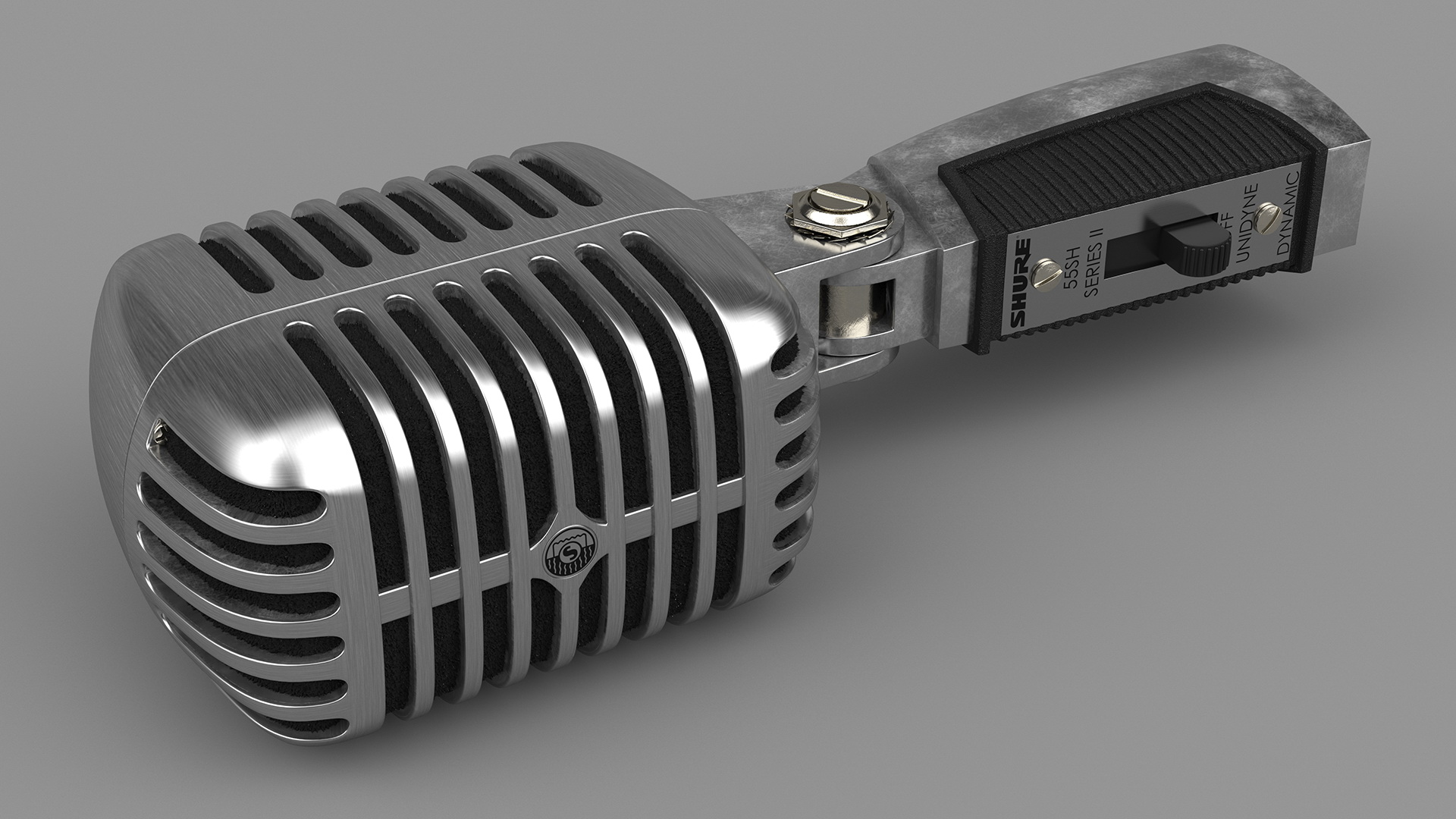 Vintage Microphone Shure 55SH Series II 3D model