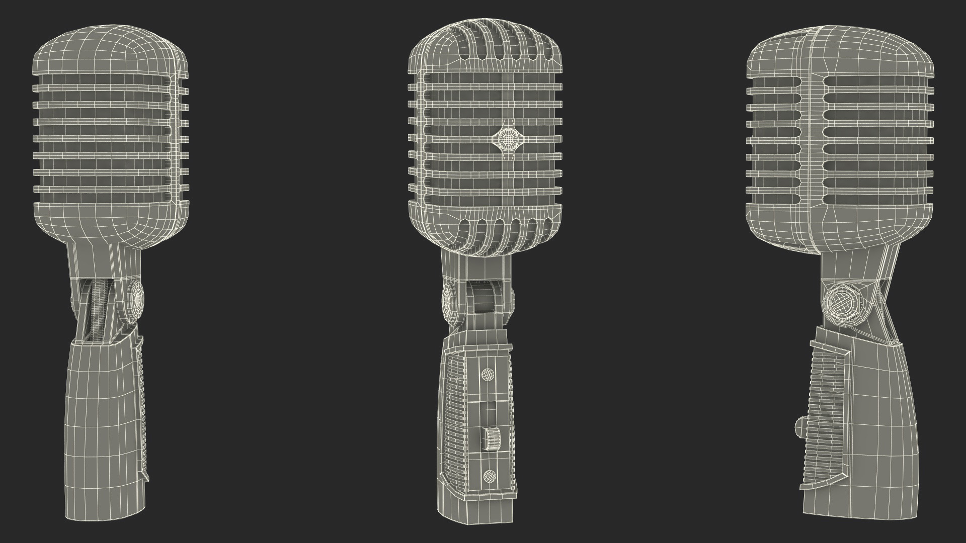 Vintage Microphone Shure 55SH Series II 3D model