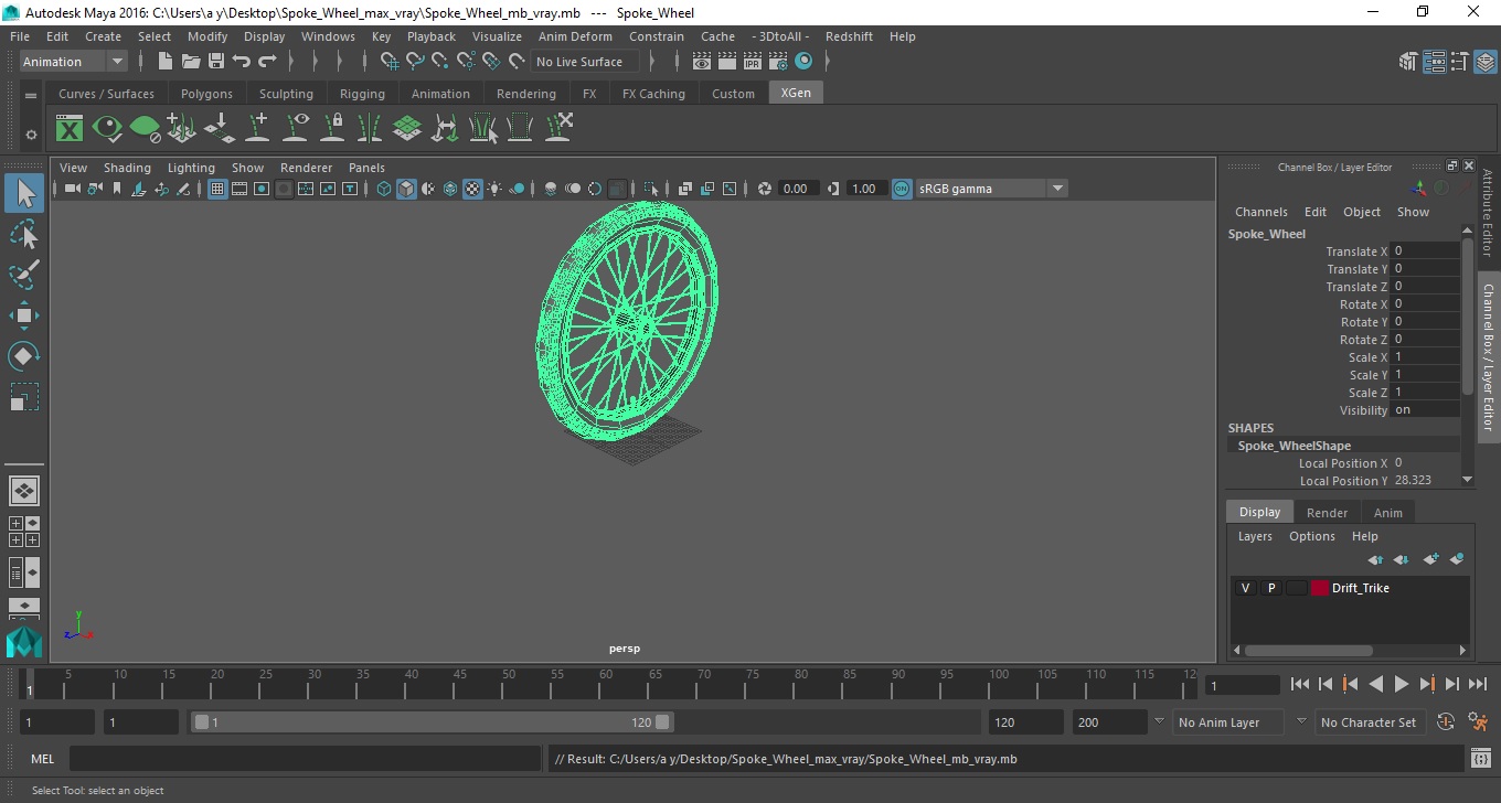 3D Spoke Wheel
